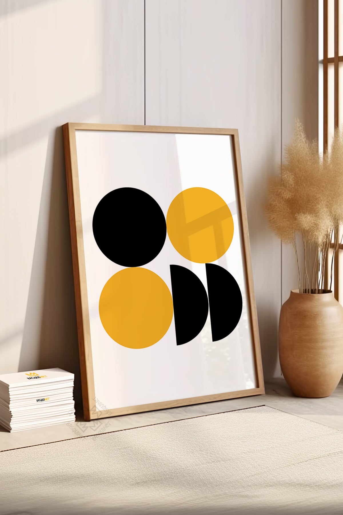 Bauhaus Serisi Ahşap Çerçeveli Poster, Tablo No:102