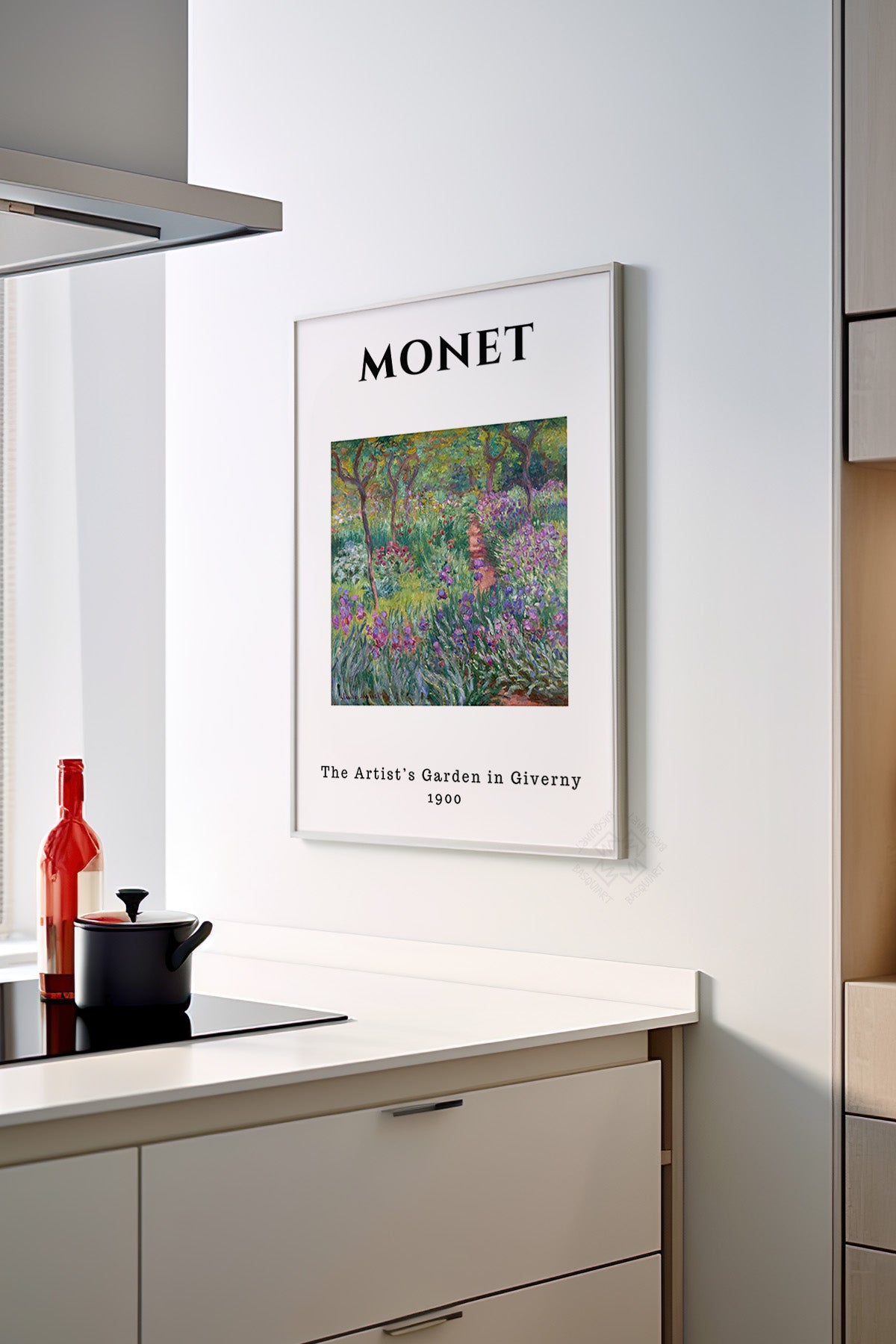 Claude Monet Serisi Beyaz Çerçeveli Poster, Tablo Duvar Dekoru No:21