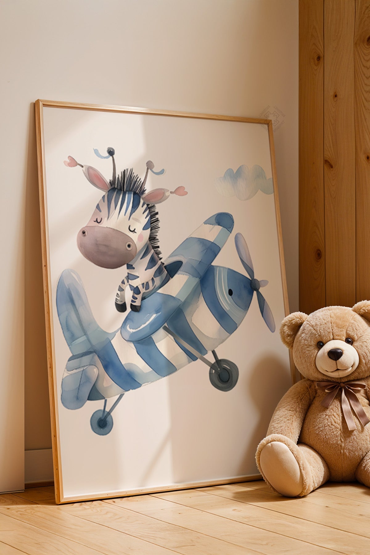 Çocuk Odası, Bebek Odası Ahşap Çerçeveli Poster, Tablo No:40