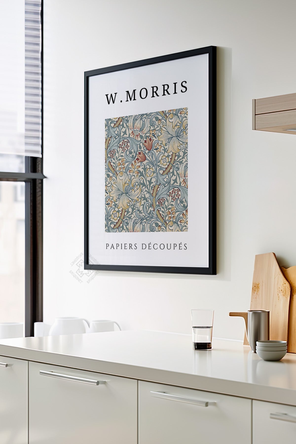 William Morris Serisi Siyah Çerçeveli Poster, Tablo Duvar Dekoru No:18