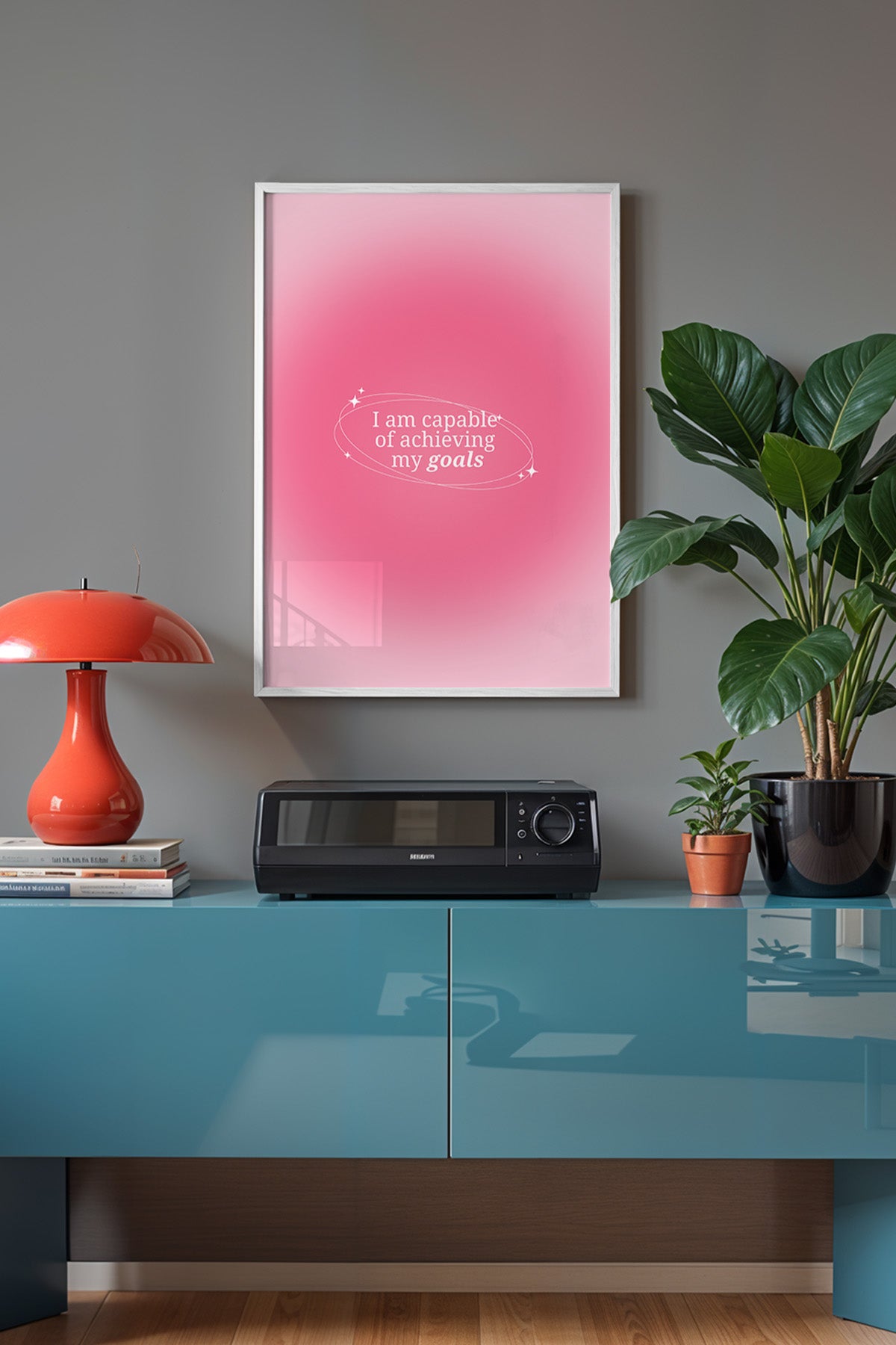 Aura Serisi Beyaz Çerçeveli Poster, Tablo No:167