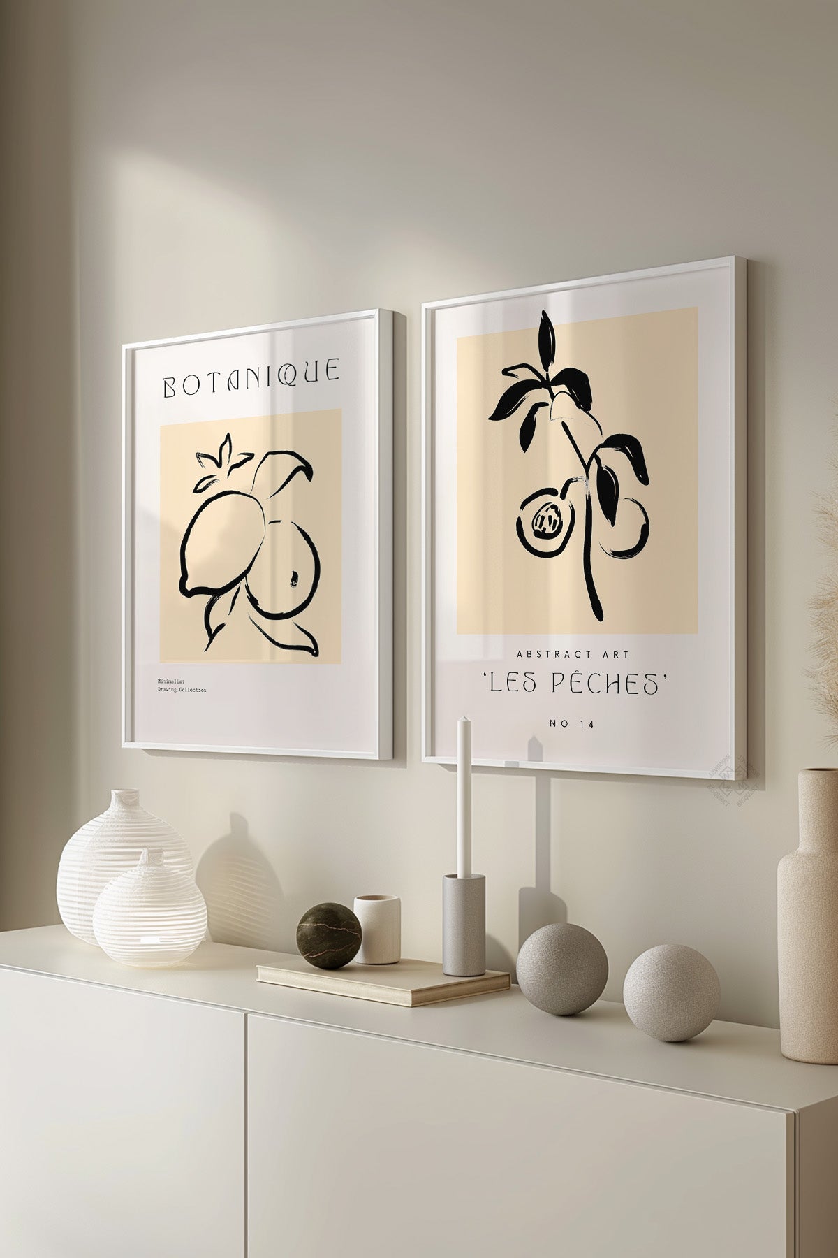 Bohemian 2'li Beyaz Çerçeveli Poster, Tablo Seti No:16