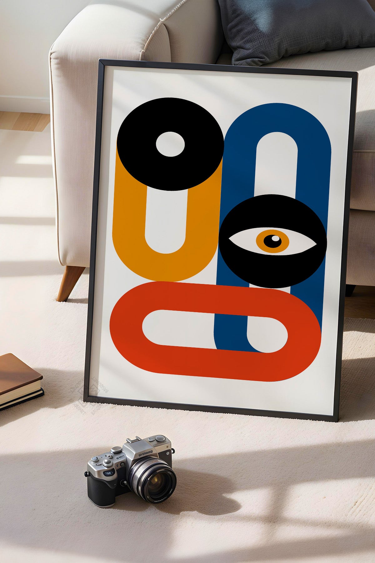 Bauhaus Serisi Siyah Çerçeveli Poster, Tablo No:2