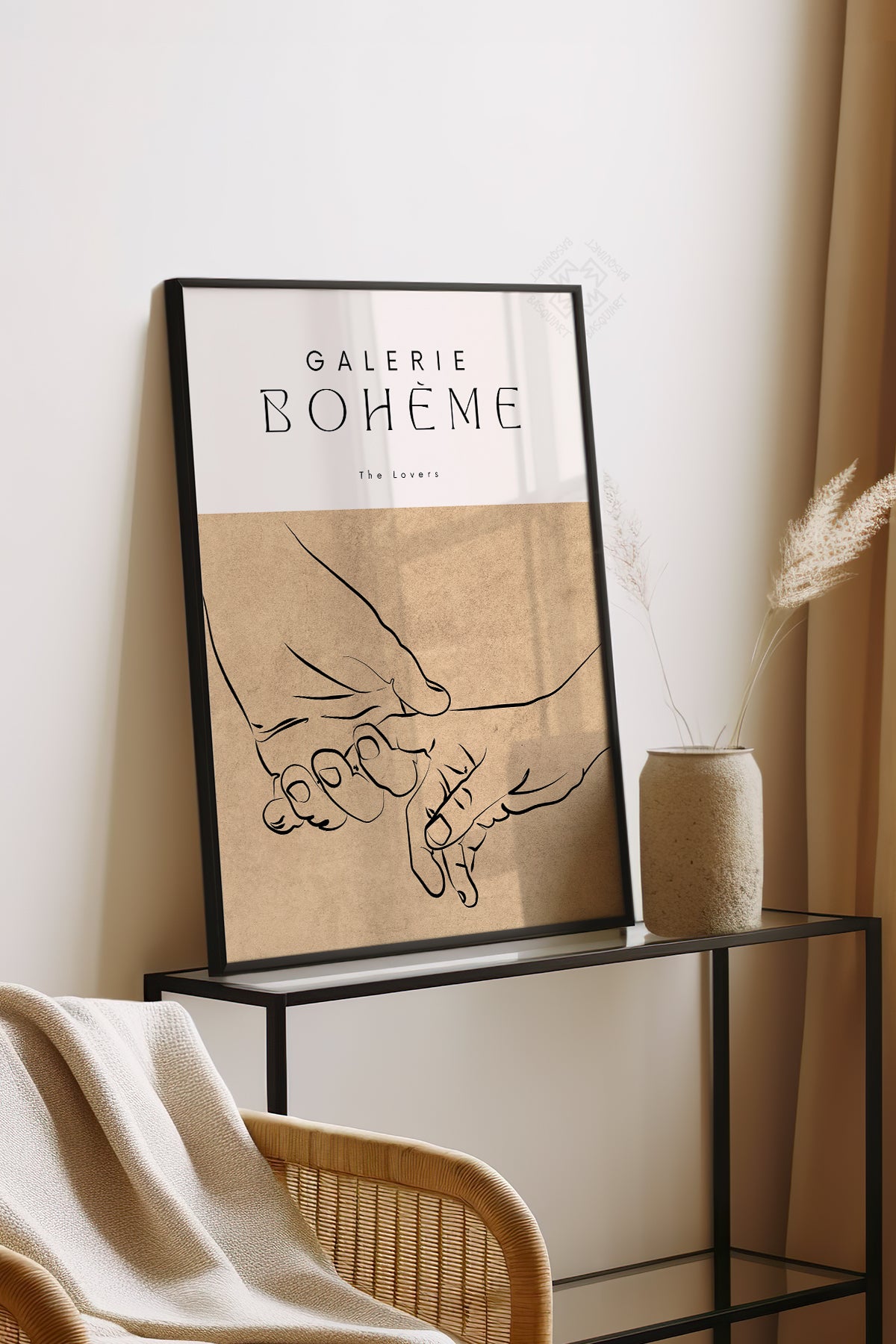 Bohemian Serisi Siyah Çerçeveli Poster, Tablo No:70