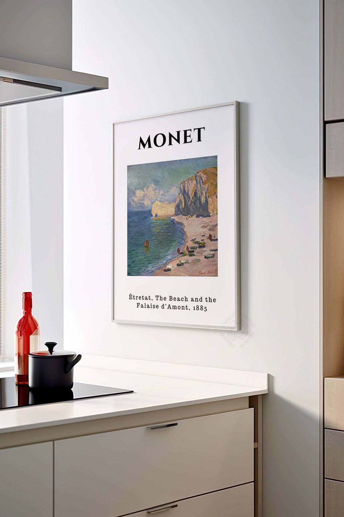 Claude Monet Serisi Beyaz Çerçeveli Poster, Tablo Duvar Dekoru No:4