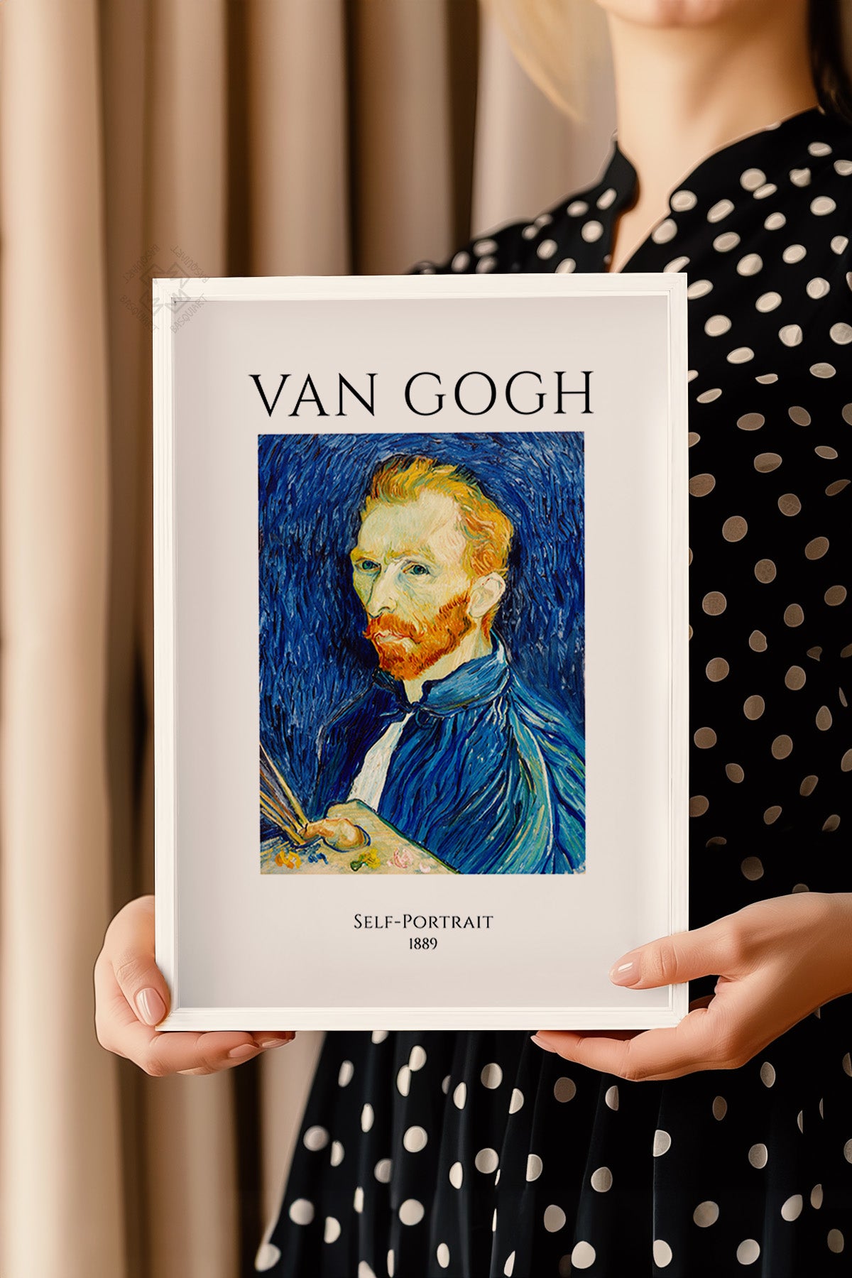 Vincent Van Gogh Serisi Beyaz Çerçeveli Poster, Tablo Duvar Dekoru No:27