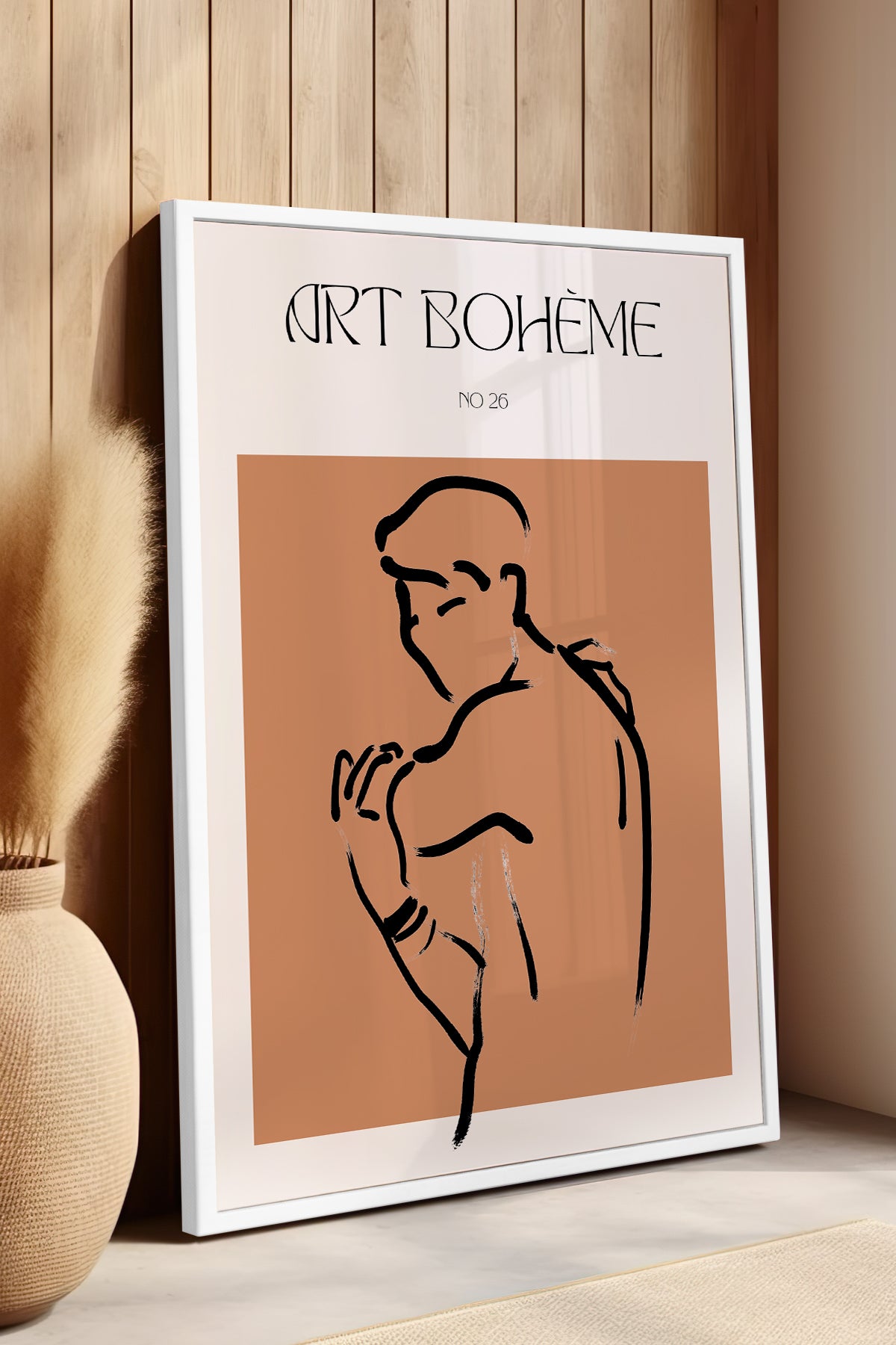 Bohemian Serisi Beyaz Çerçeveli Poster, Tablo No:103