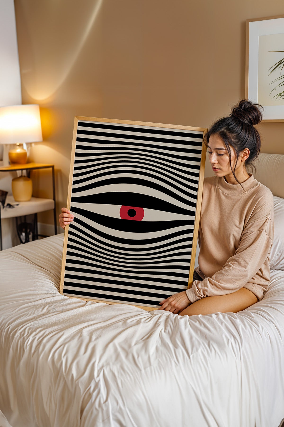 Bauhaus Serisi Ahşap Çerçeveli Poster, Tablo No:33