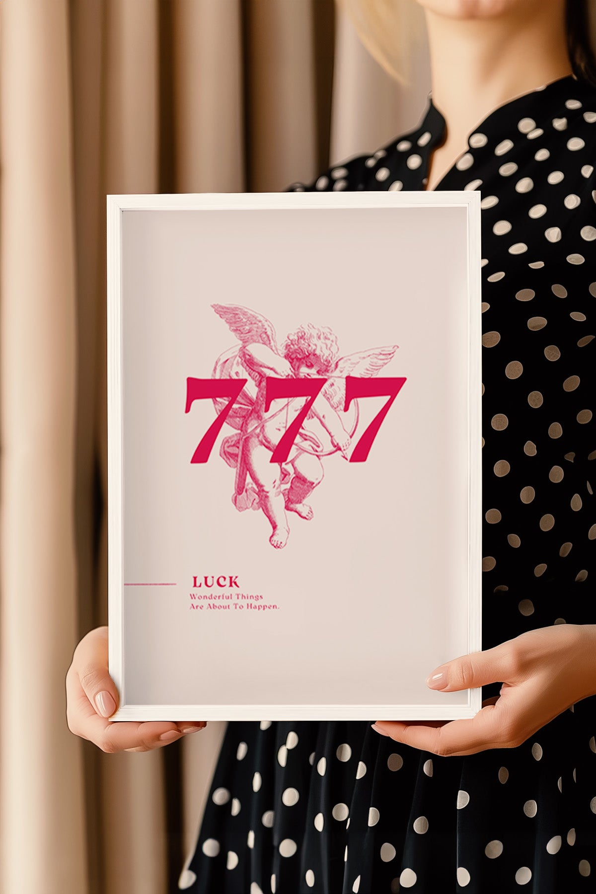 Lucky You Serisi Beyaz Çerçeveli Poster, Tablo Duvar Dekoru No:87