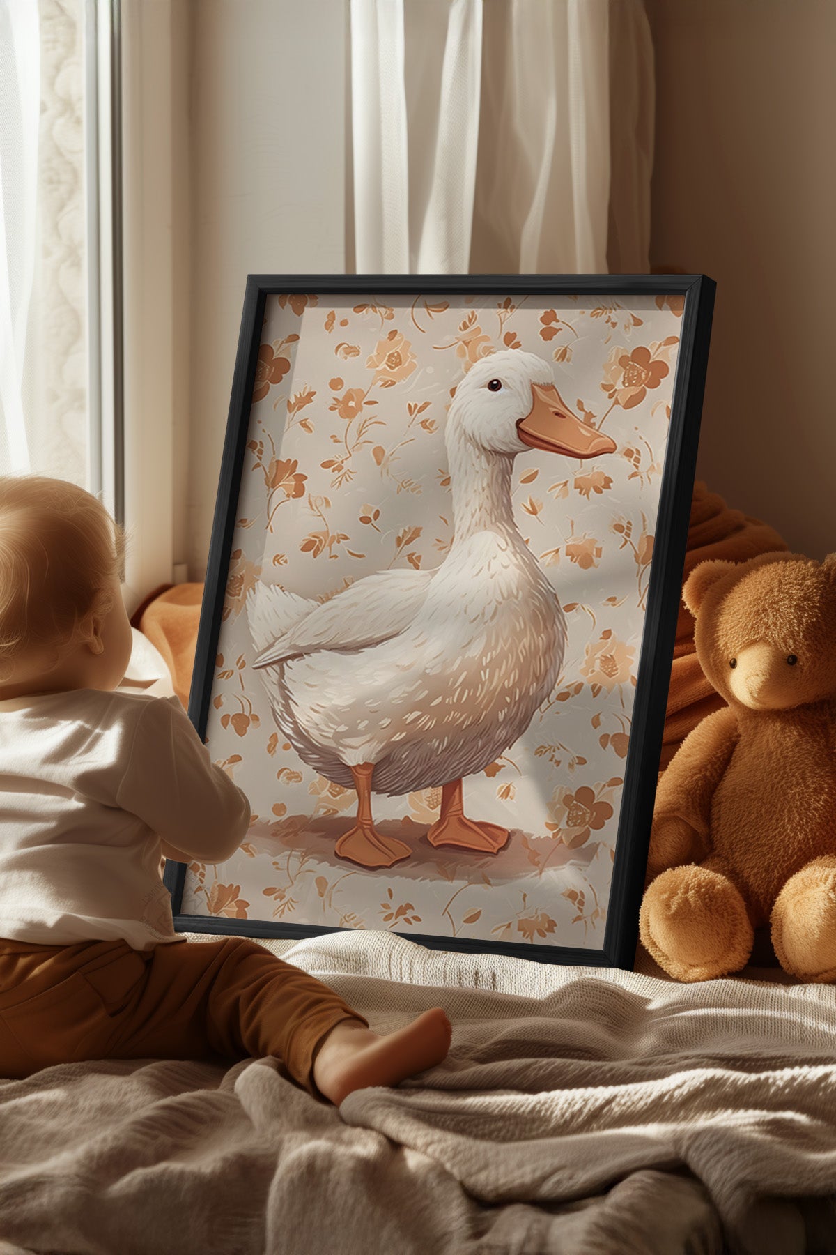 Çocuk Odası, Bebek Odası Siyah Çerçeveli Poster, Tablo No:60