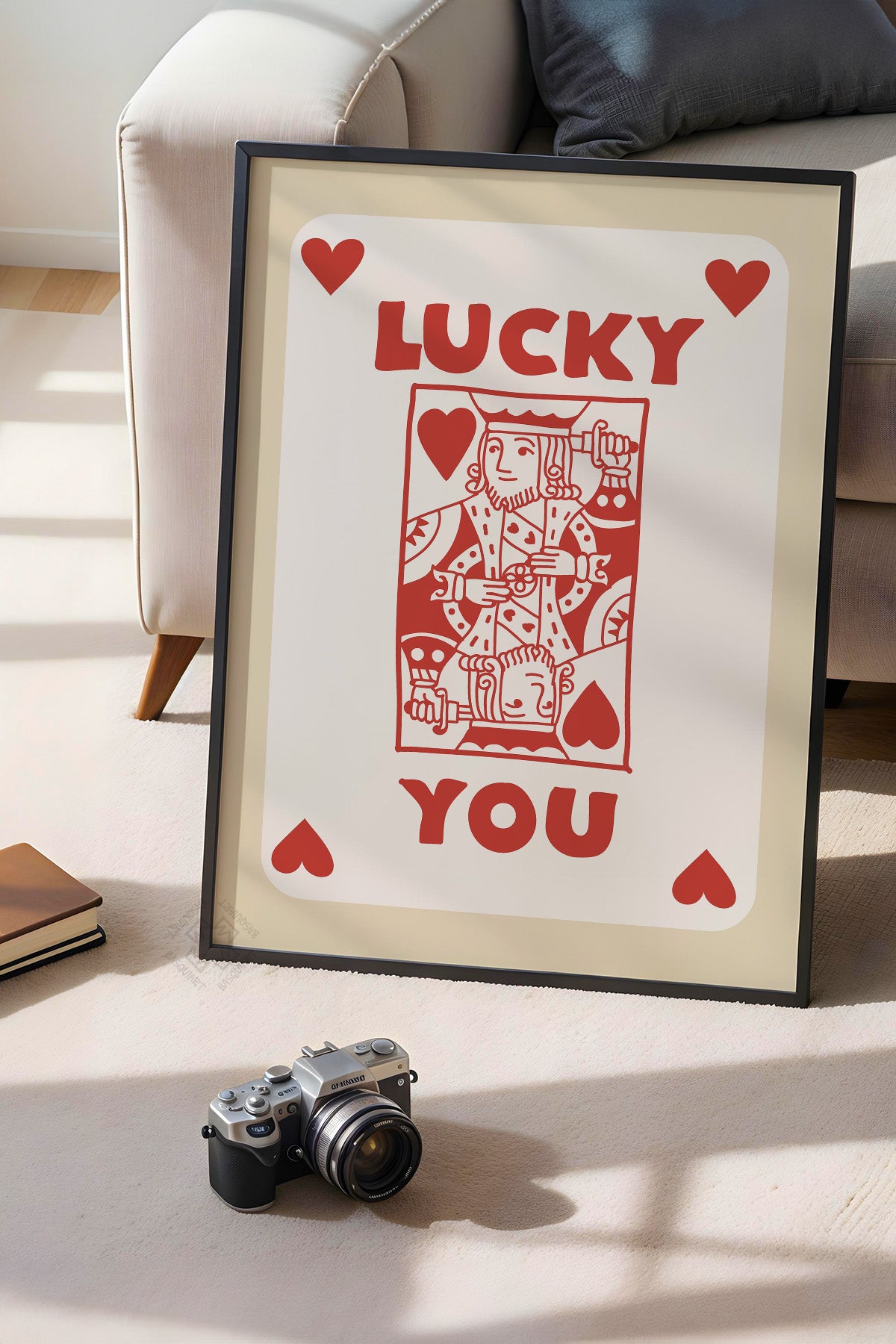 Lucky You Serisi Siyah Çerçeveli Poster, Tablo Duvar Dekoru No:62