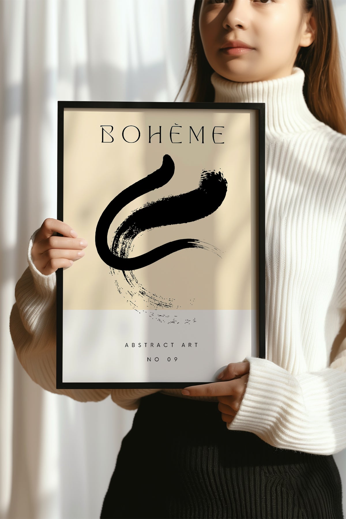 Bohemian Serisi Siyah Çerçeveli Poster, Tablo No:133