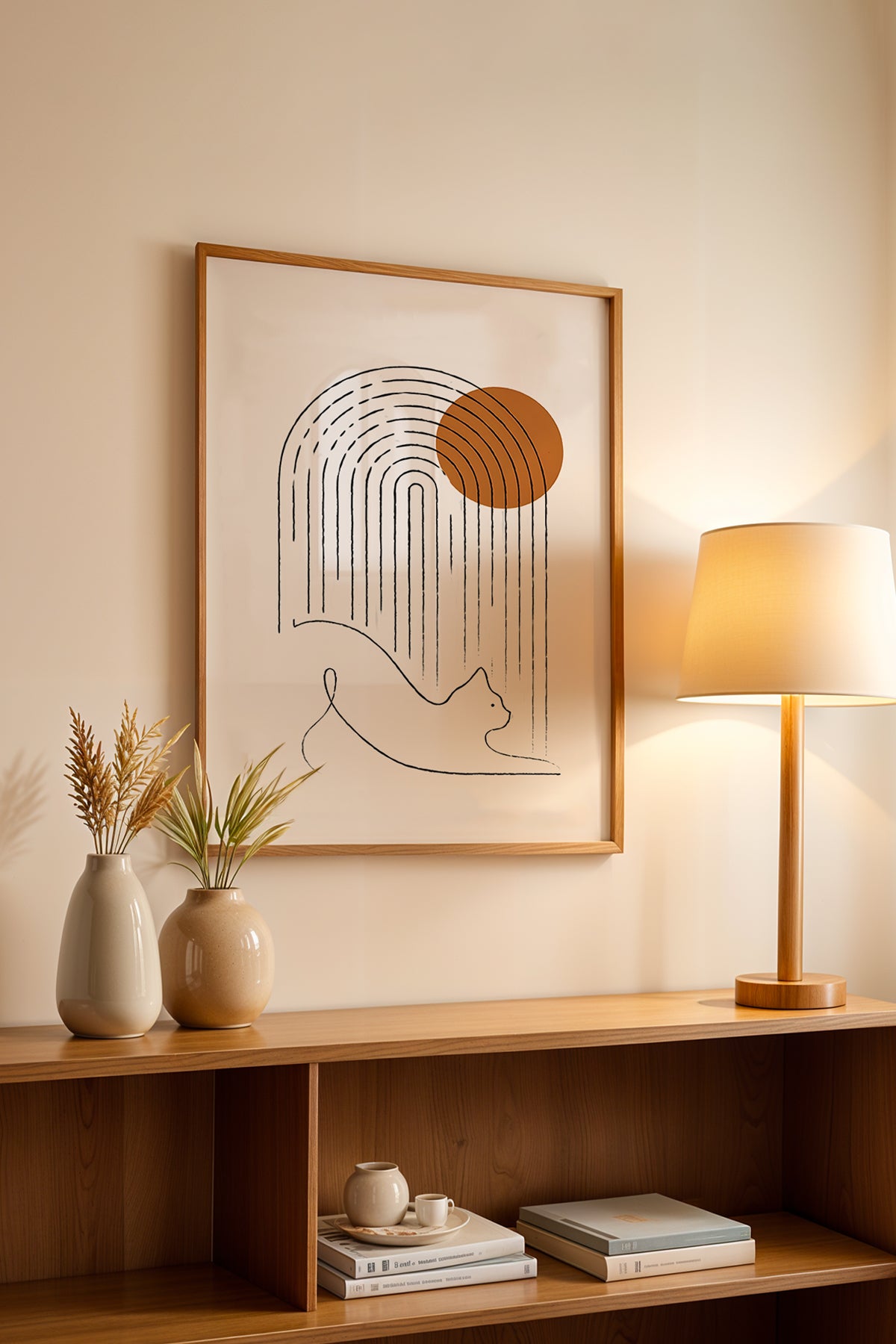 Bohemian Serisi Ahşap Çerçeveli Poster, Tablo No:28