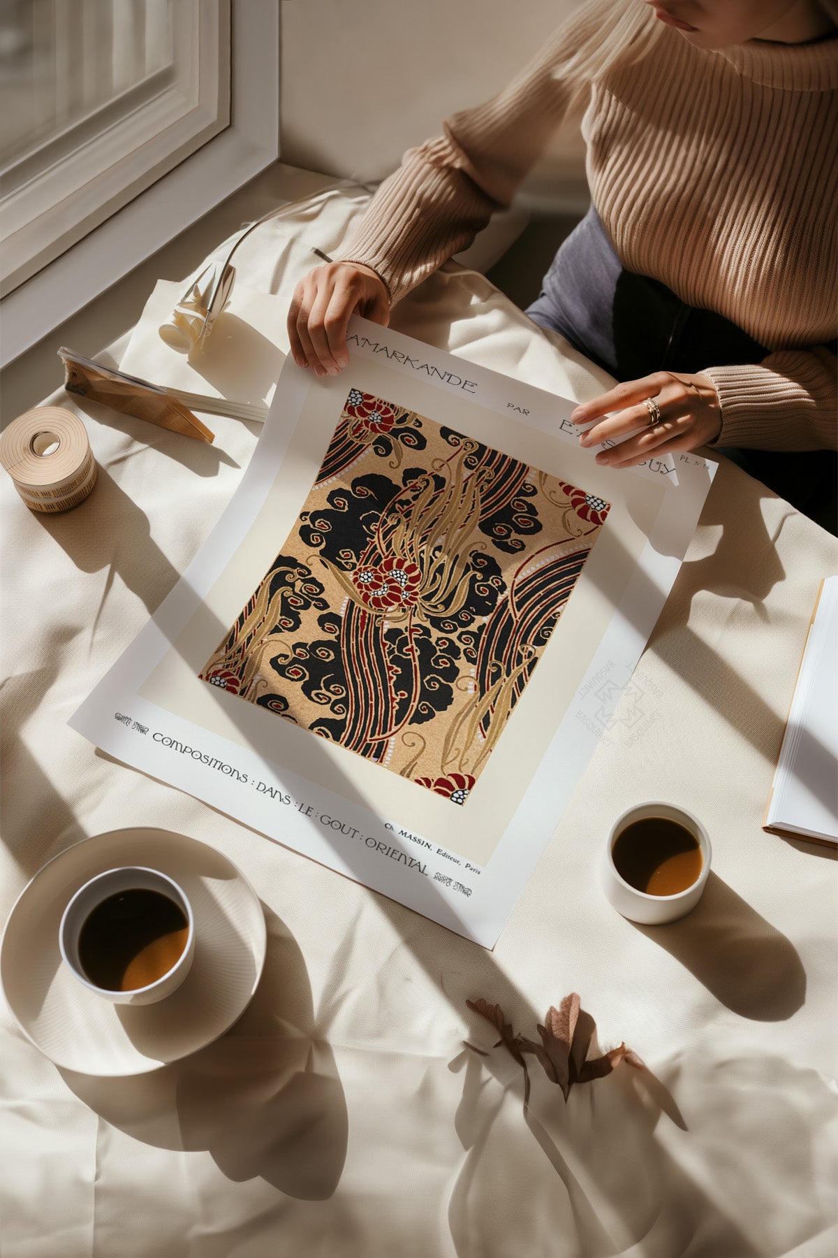 Antik Desen 2'li Poster Seti, Duvar Dekoru No:39
