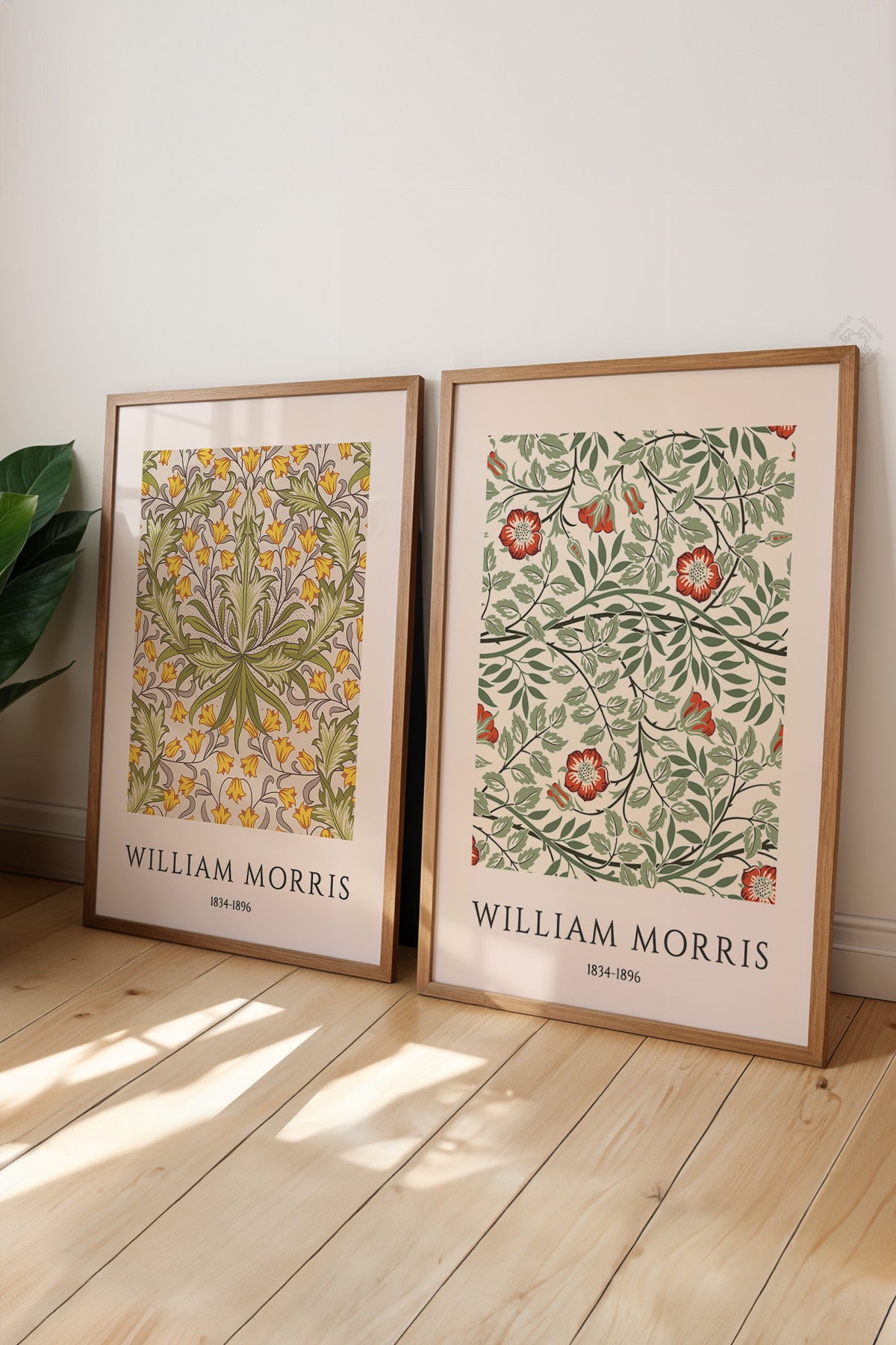 William Morris 2'li Ahşap Çerçeveli Poster, Tablo Seti No:21