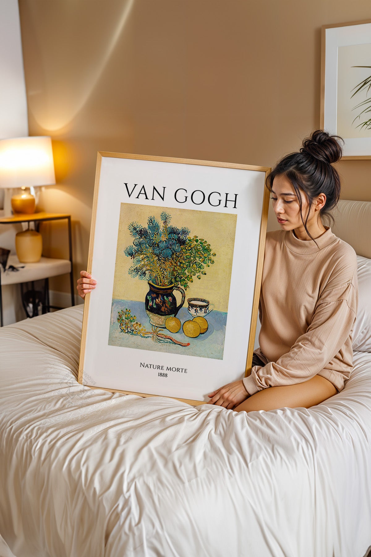 Vincent Van Gogh Serisi Ahşap Çerçeveli Poster, Tablo Duvar Dekoru No:28