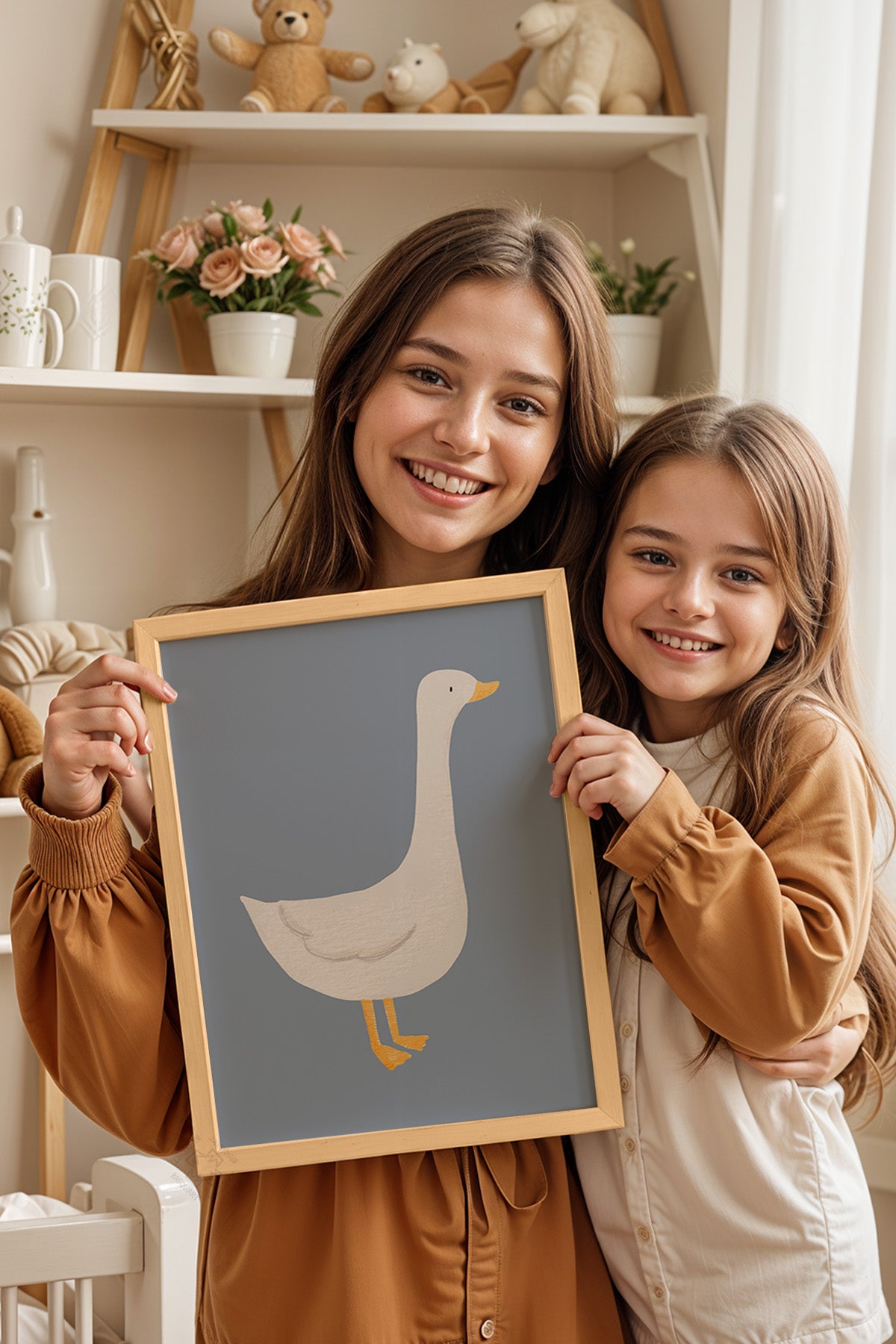 Çocuk Odası, Bebek Odası Ahşap Çerçeveli Poster, Tablo No:68