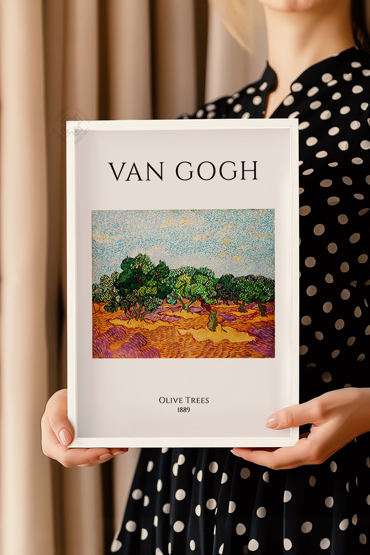 Vincent Van Gogh Serisi Beyaz Çerçeveli Poster, Tablo Duvar Dekoru No:6