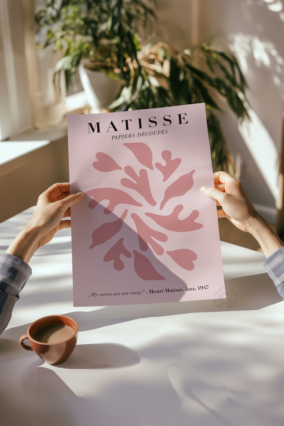 Pembe Matisse 3'lü Poster Seti, Duvar Dekoru No:33
