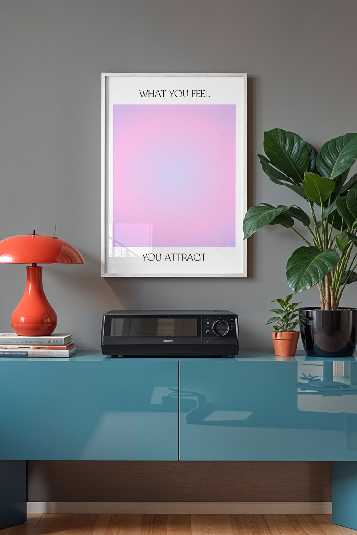 Aura Serisi Beyaz Çerçeveli Poster, Tablo No:15