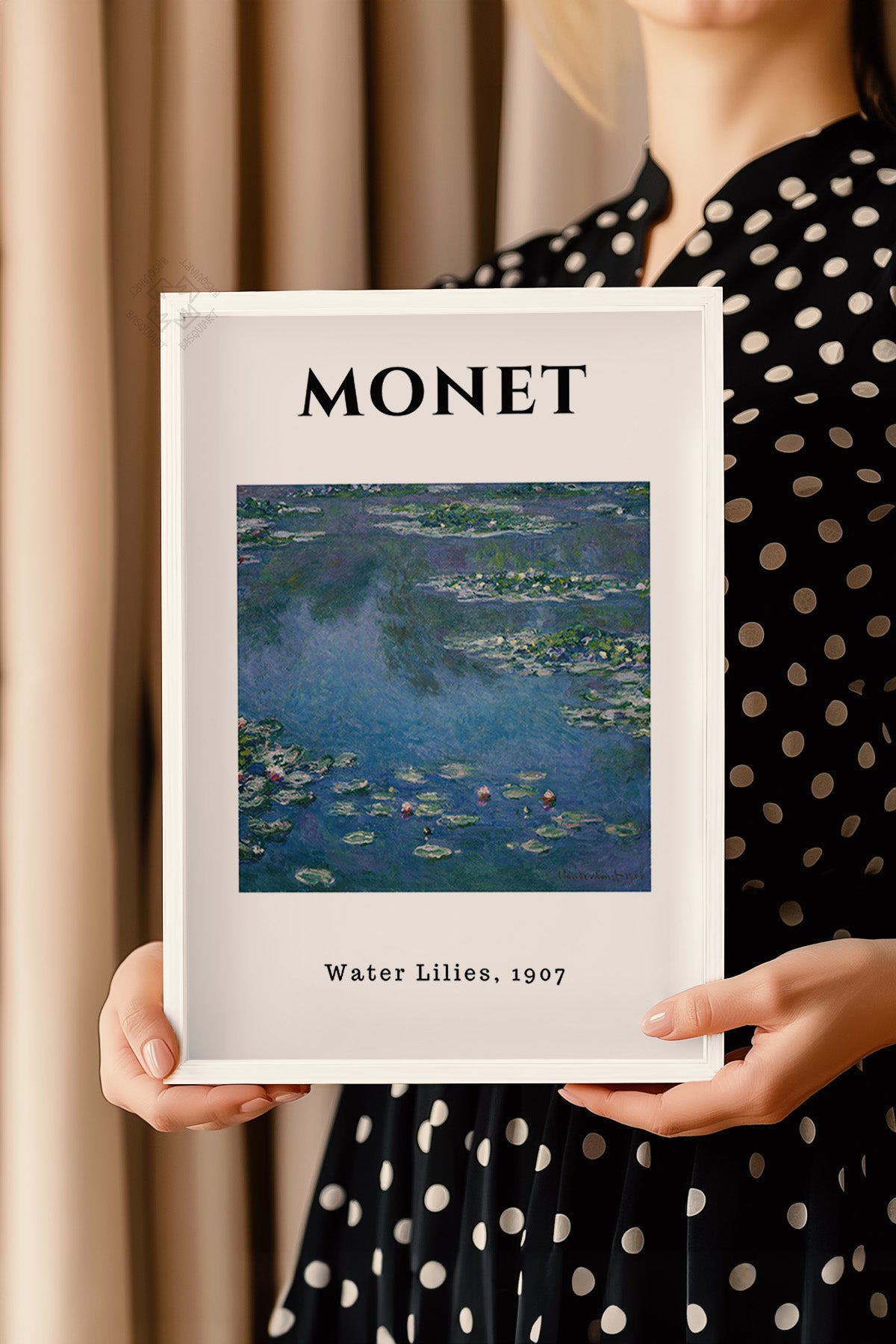 Claude Monet Serisi Beyaz Çerçeveli Poster, Tablo Duvar Dekoru No:13