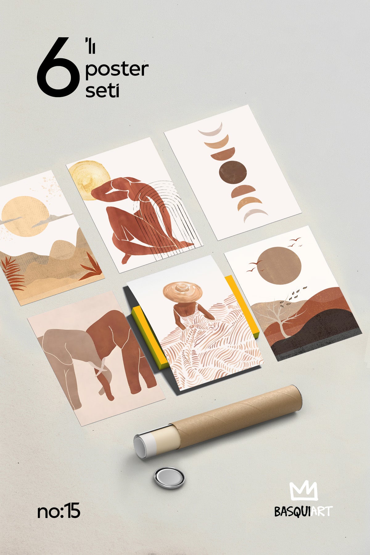 Bohem 6'lı Poster Seti, Duvar Dekoru No:15