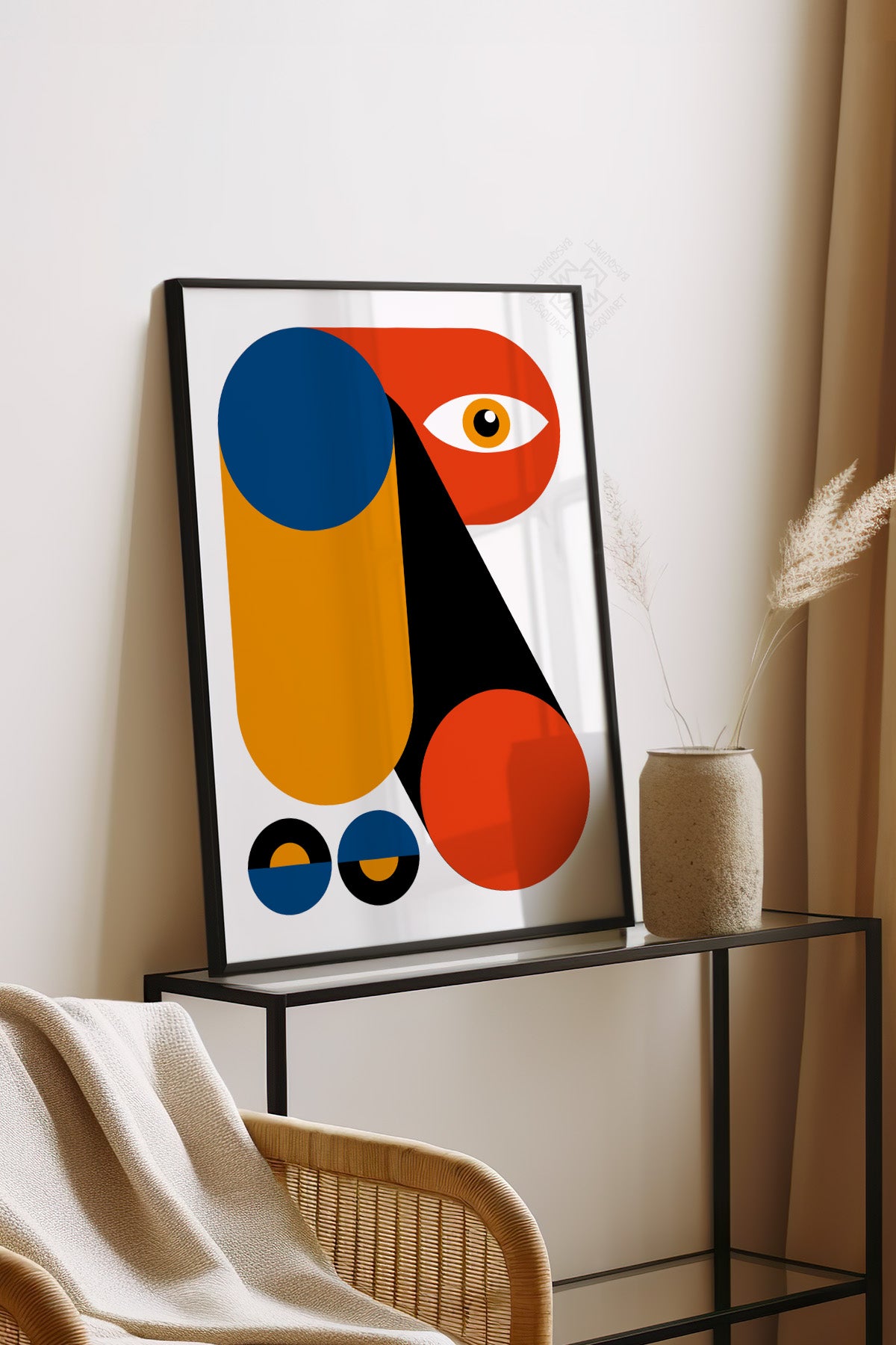 Bauhaus Serisi Siyah Çerçeveli Poster, Tablo No:5