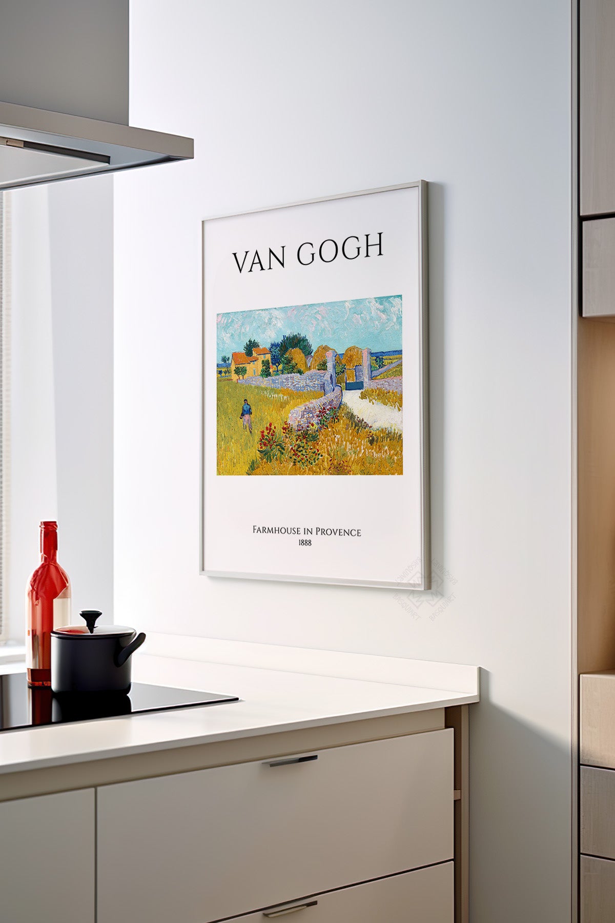 Vincent Van Gogh Serisi Beyaz Çerçeveli Poster, Tablo Duvar Dekoru No:22