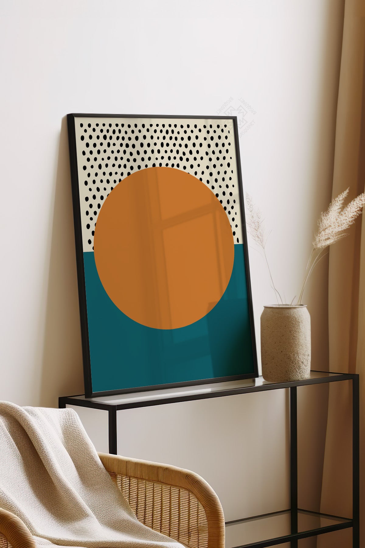Bauhaus Serisi Siyah Çerçeveli Poster, Tablo No:78