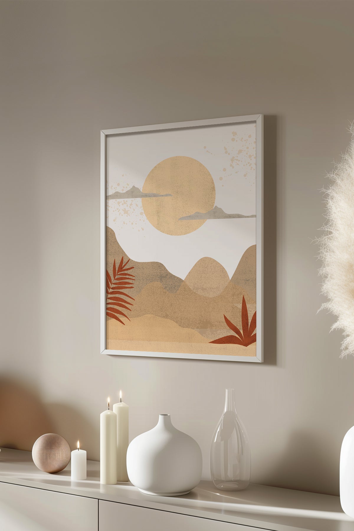 Bohemian Serisi Beyaz Çerçeveli Poster, Tablo No:14