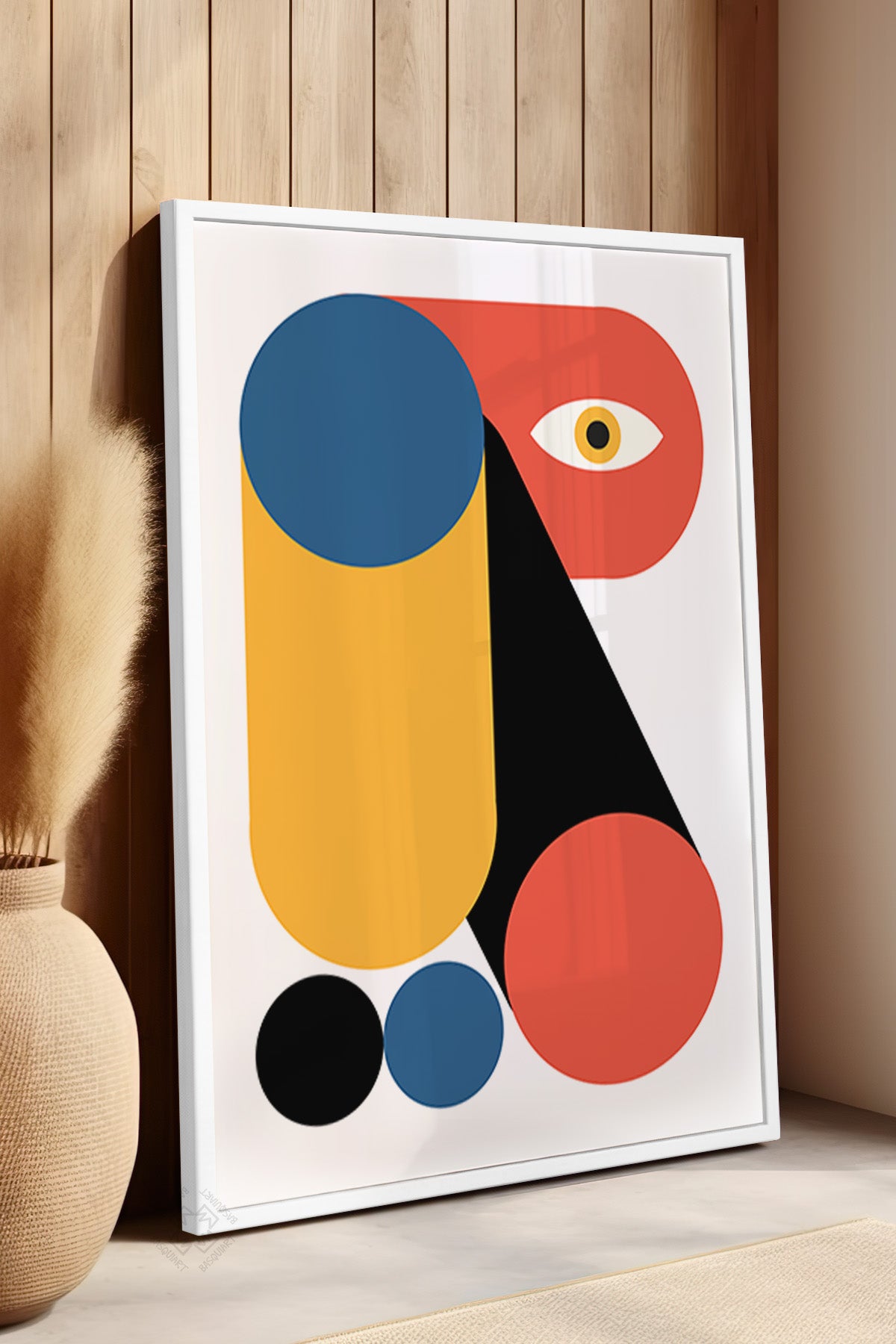 Bauhaus Serisi Beyaz Çerçeveli Poster, Tablo No:8