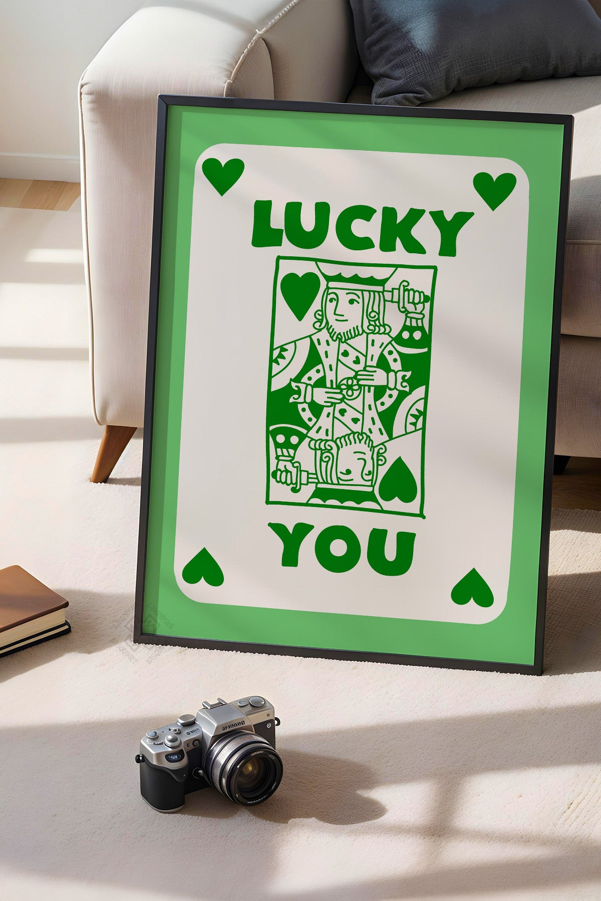 Lucky You Serisi Siyah Çerçeveli Poster, Tablo Duvar Dekoru No:128