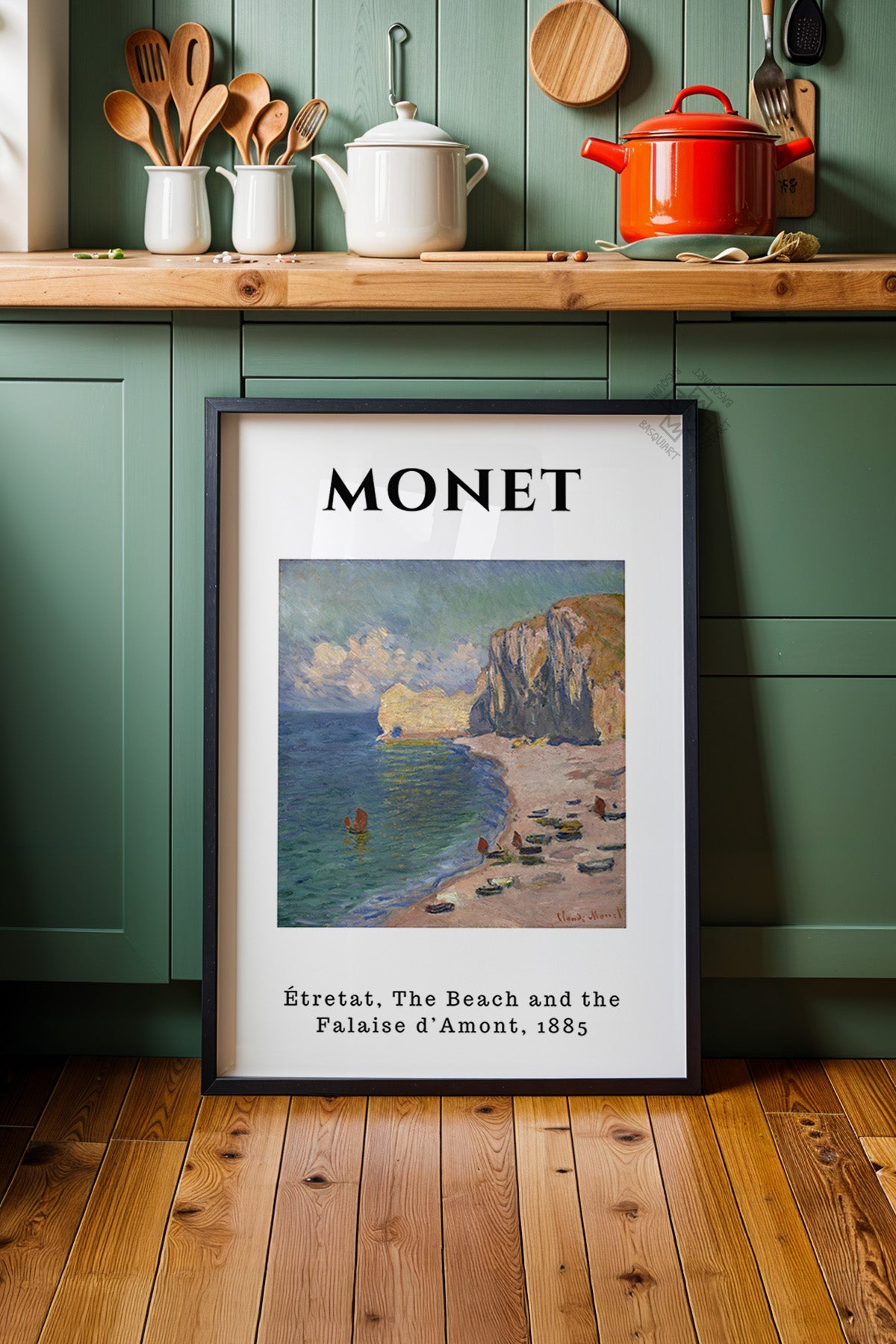 Claude Monet Serisi Siyah Çerçeveli Poster, Tablo Duvar Dekoru No:4