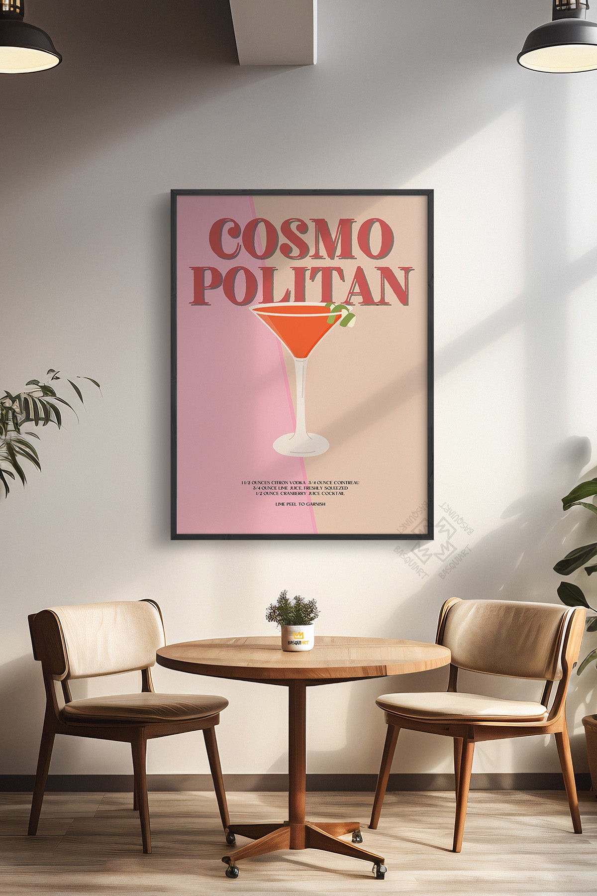 Kokteyl Serisi Siyah Çerçeveli Poster, Tablo, Cafe, Restoran, Mutfak Duvar Dekoru No:53