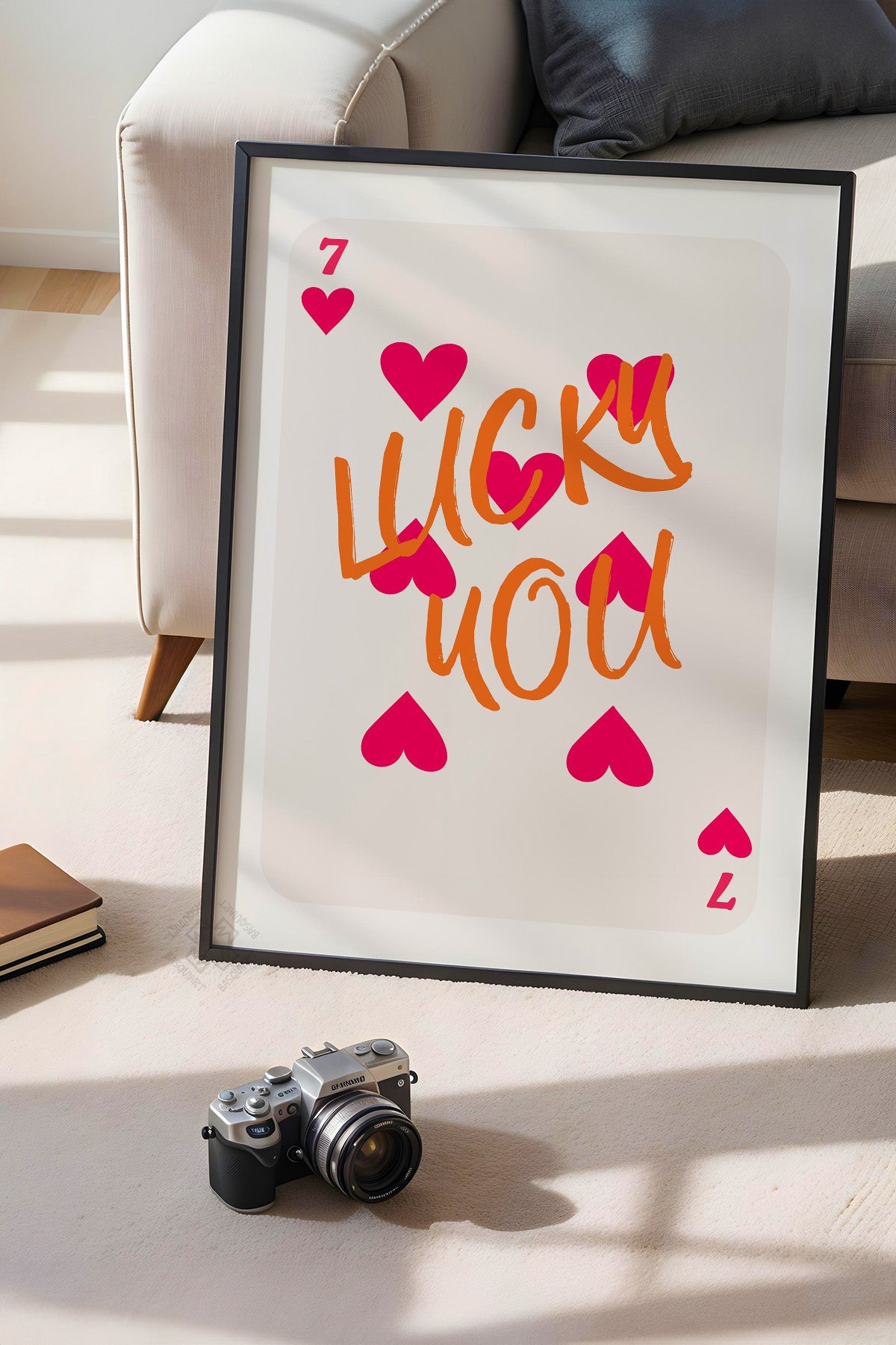 Lucky You Serisi Siyah Çerçeveli Poster, Tablo Duvar Dekoru No:126