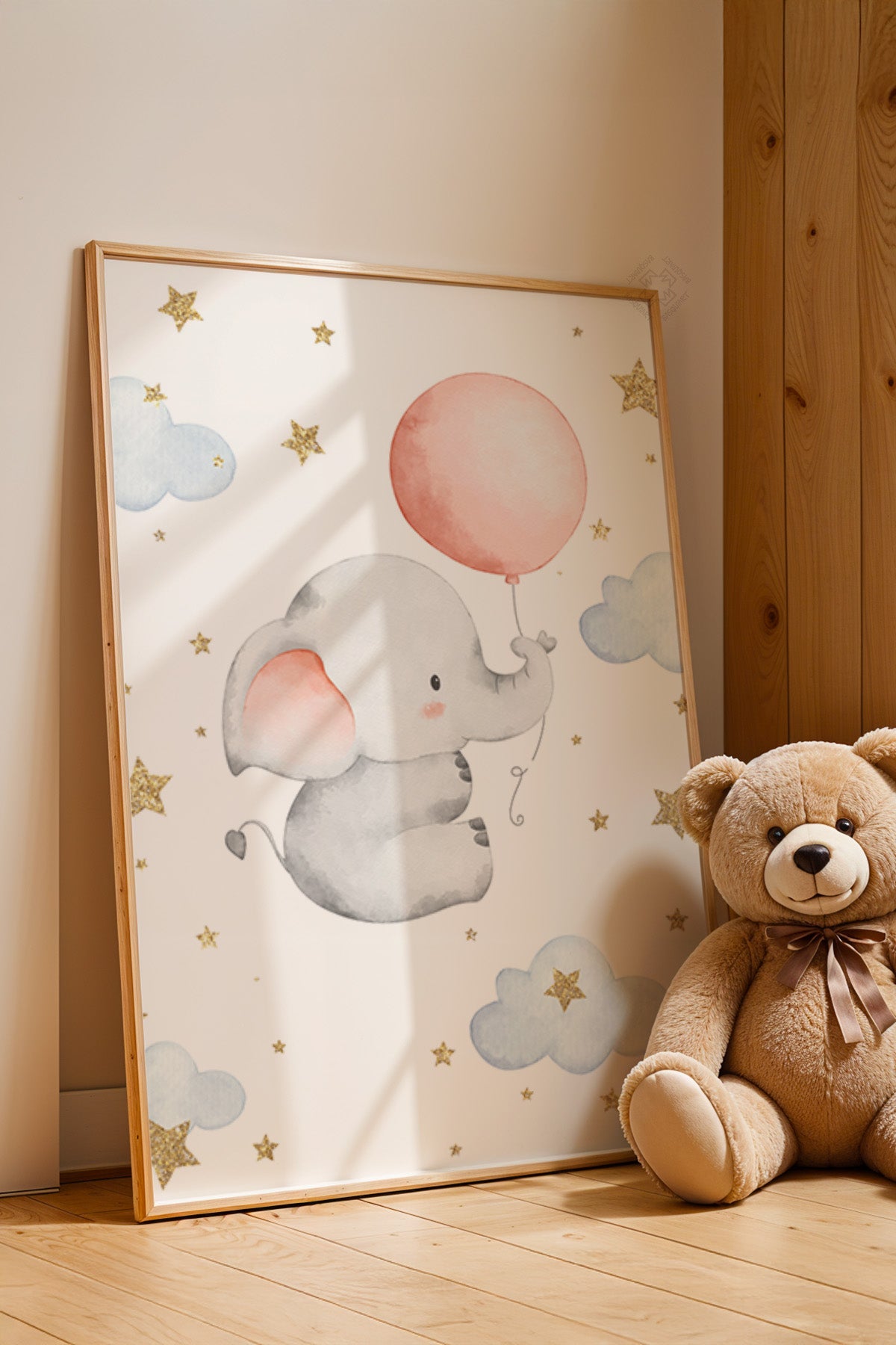 Çocuk Odası, Bebek Odası Ahşap Çerçeveli Poster, Tablo No:25