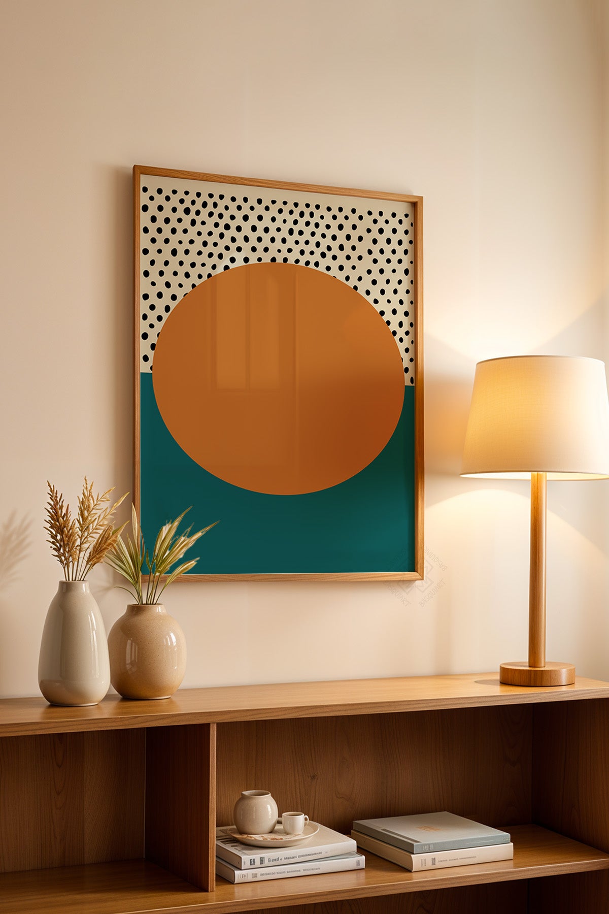 Bauhaus Serisi Ahşap Çerçeveli Poster, Tablo No:78