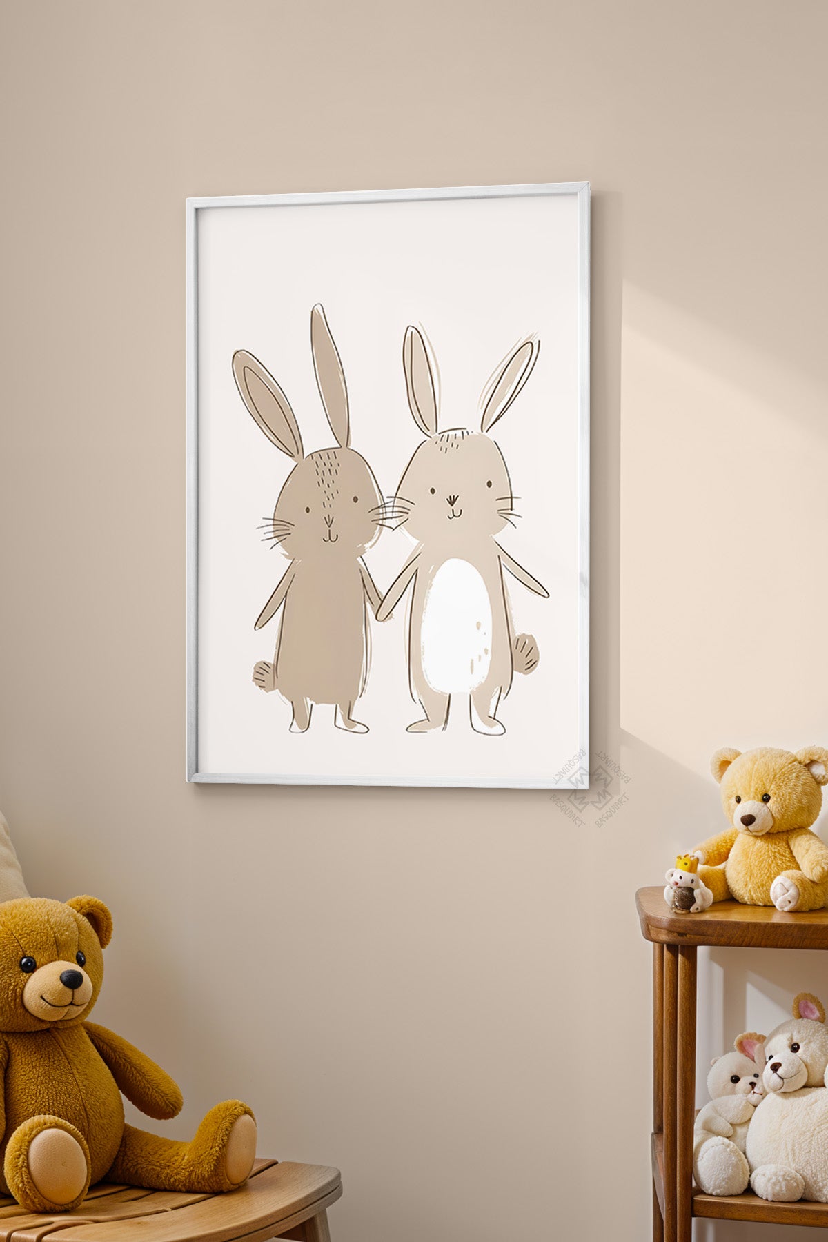Çocuk Odası, Bebek Odası Beyaz Çerçeveli Poster, Tablo No:82