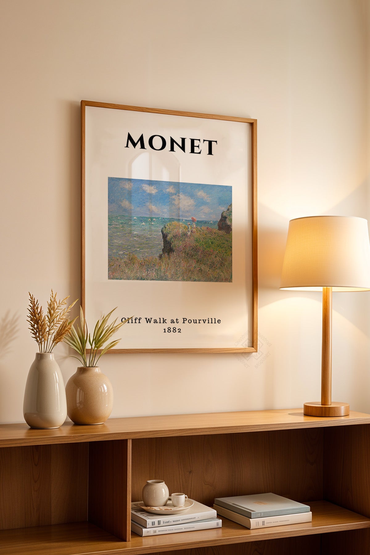 Claude Monet Serisi Ahşap Çerçeveli Poster, Tablo Duvar Dekoru No:5
