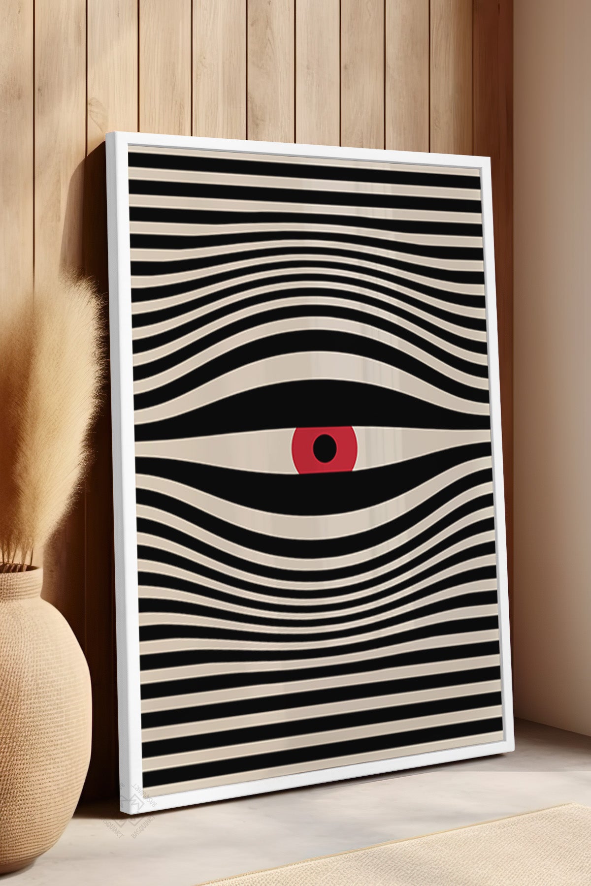 Bauhaus Serisi Beyaz Çerçeveli Poster, Tablo No:33