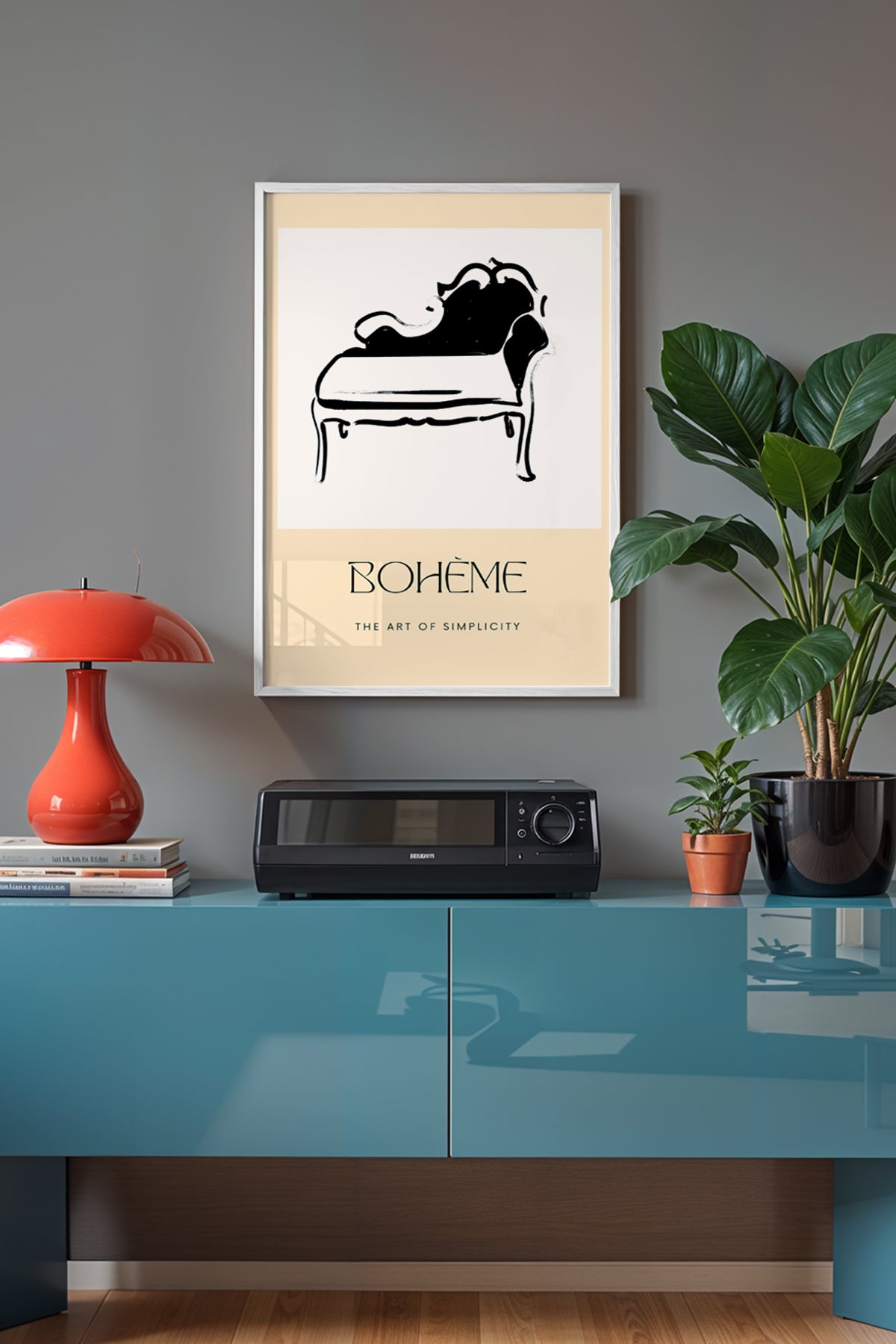 Bohemian Serisi Beyaz Çerçeveli Poster, Tablo No:77