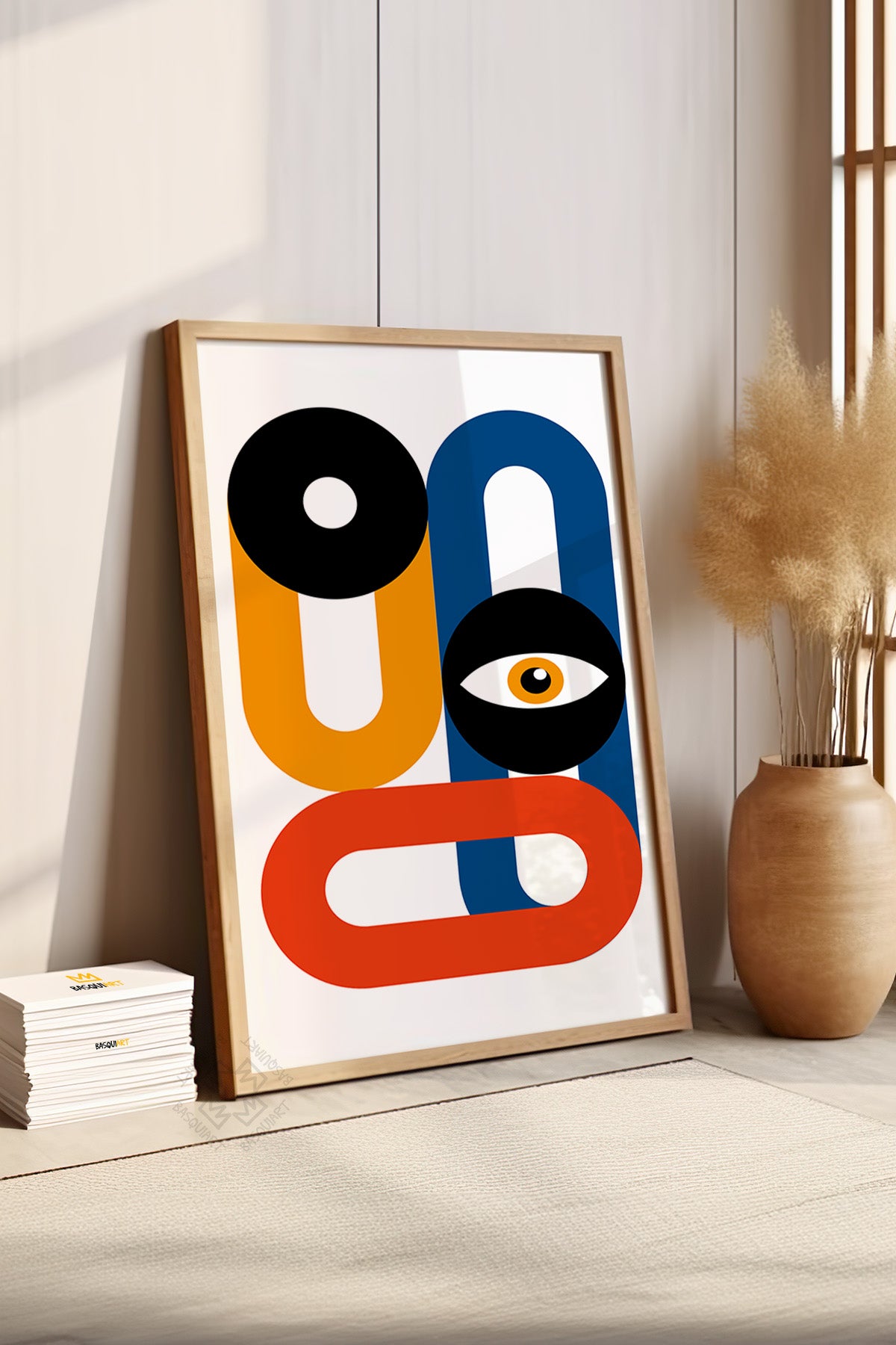Bauhaus Serisi Ahşap Çerçeveli Poster, Tablo No:2