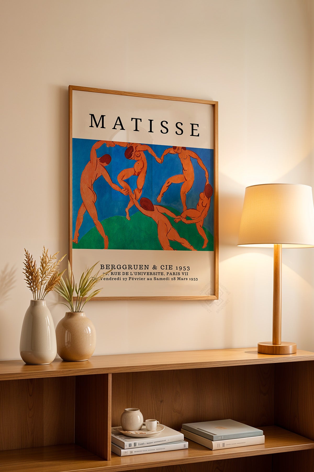 Henri Matisse Serisi Ahşap Çerçeveli Poster, Tablo Duvar Dekoru No:8
