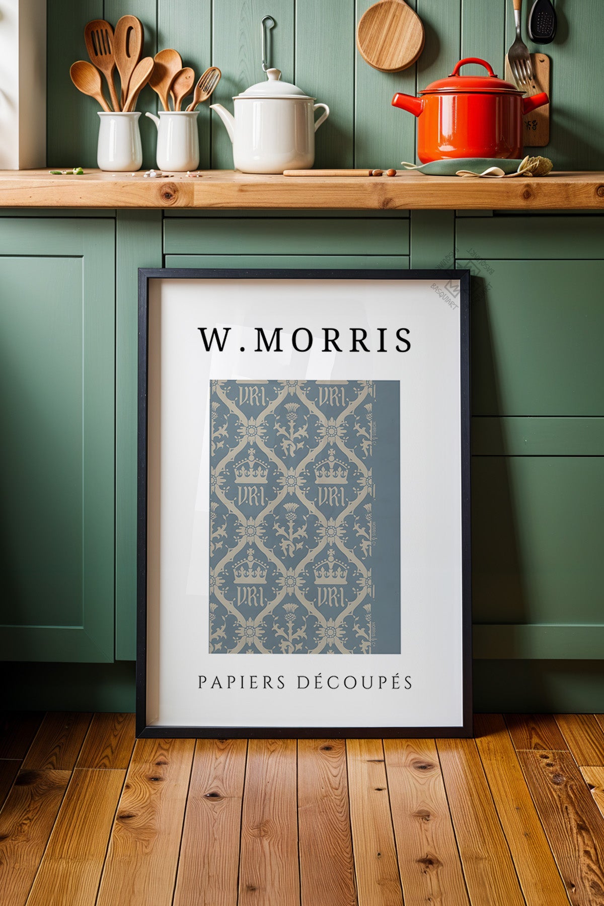 William Morris Serisi Siyah Çerçeveli Poster, Tablo Duvar Dekoru No:21