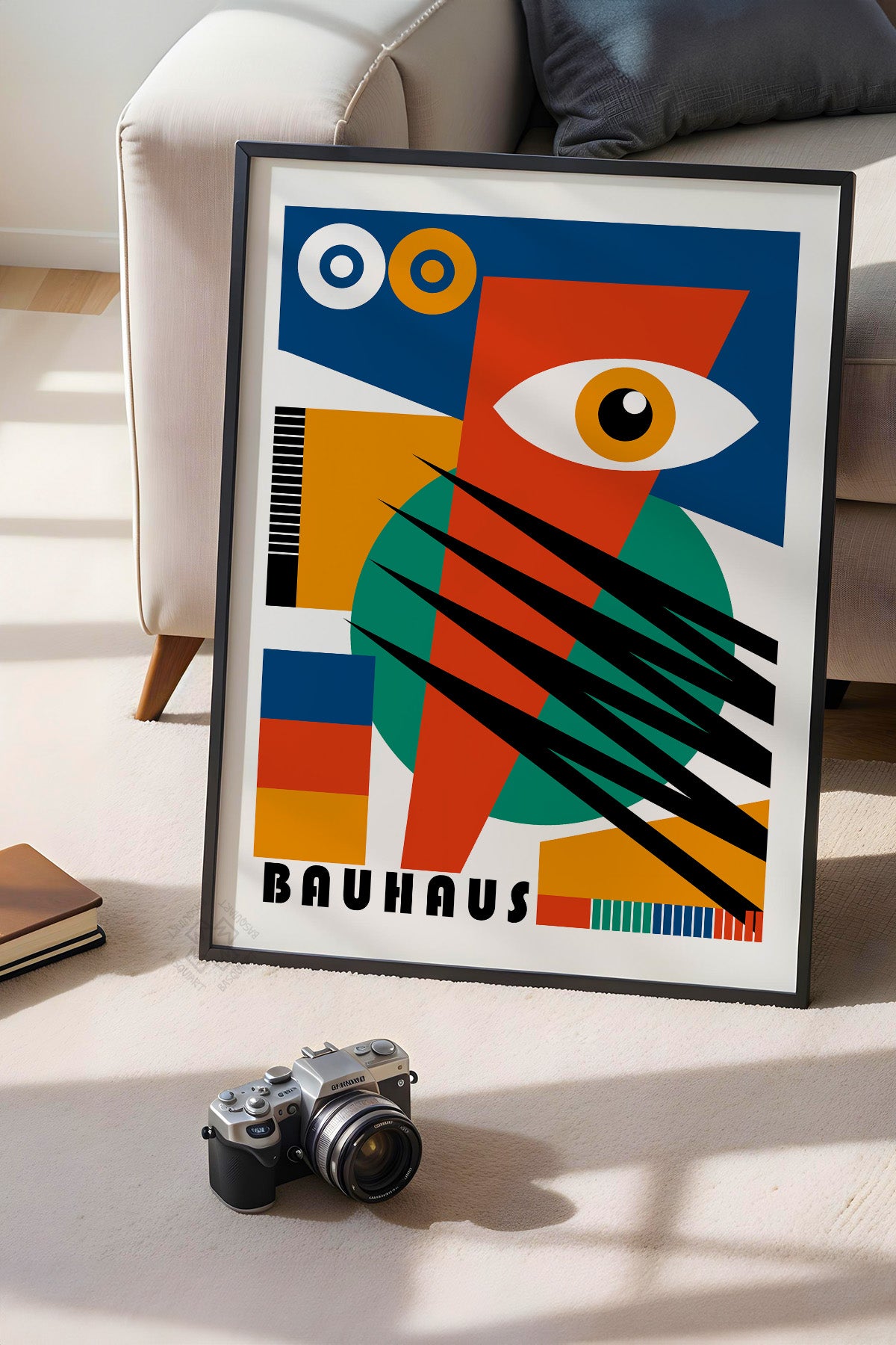 Bauhaus Serisi Siyah Çerçeveli Poster, Tablo No:1