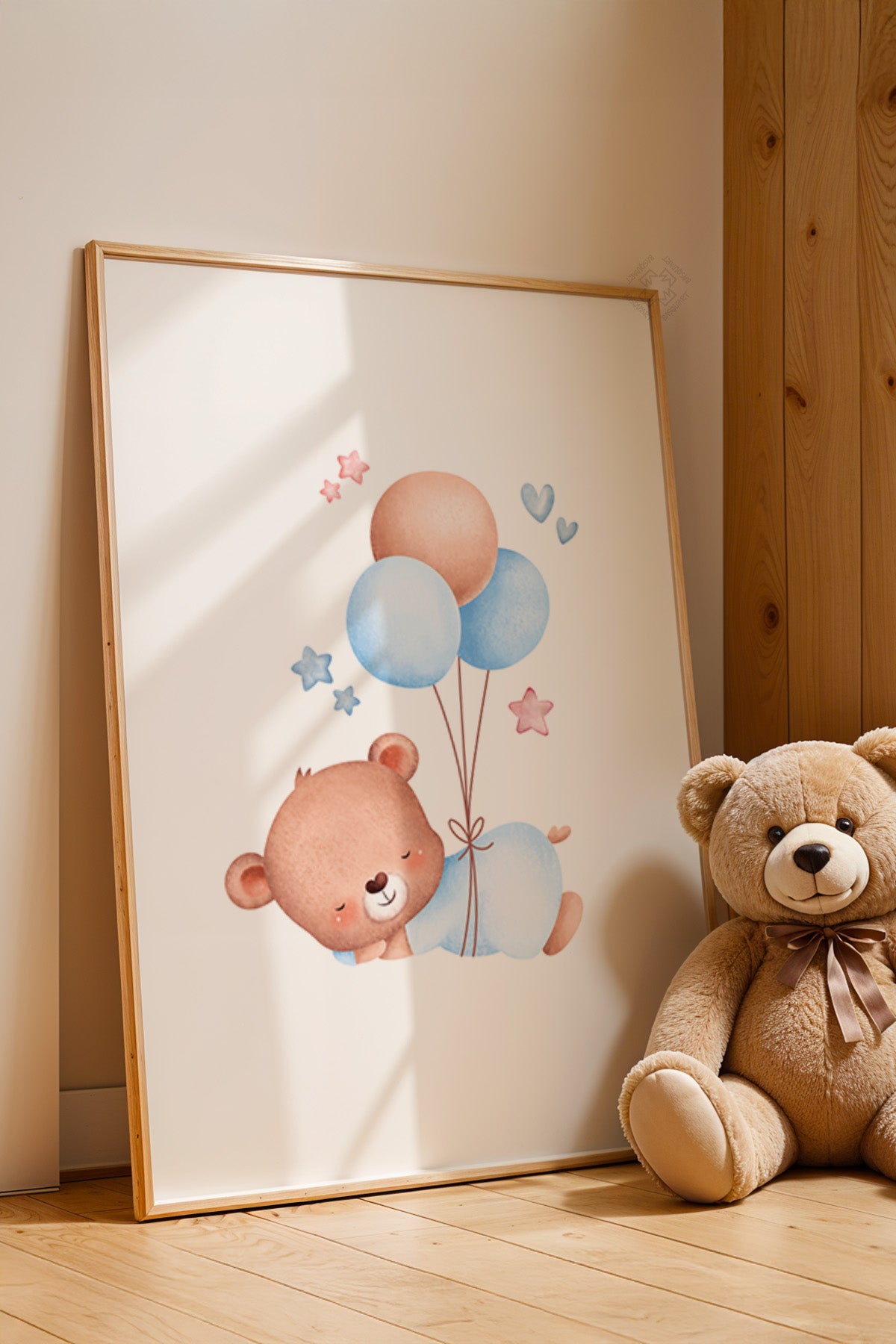 Çocuk Odası, Bebek Odası Ahşap Çerçeveli Poster, Tablo No:2