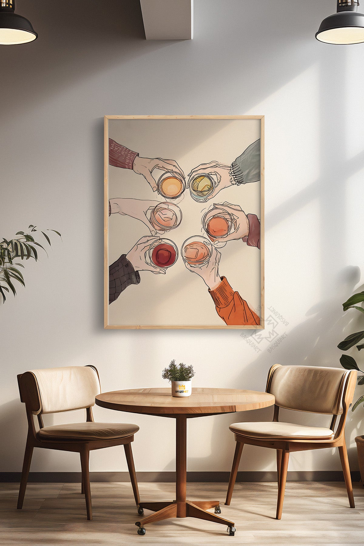 Kokteyl Serisi Ahşap Çerçeveli Poster, Tablo, Cafe, Restoran, Mutfak Duvar Dekoru No:37