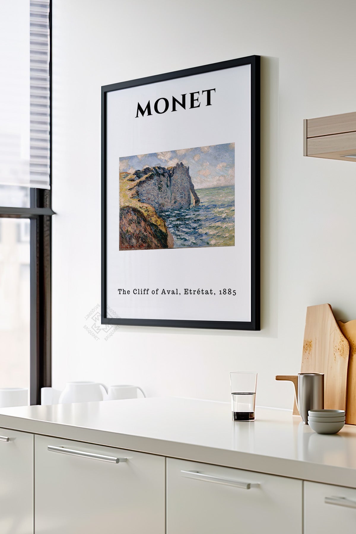 Claude Monet Serisi Siyah Çerçeveli Poster, Tablo Duvar Dekoru No:19