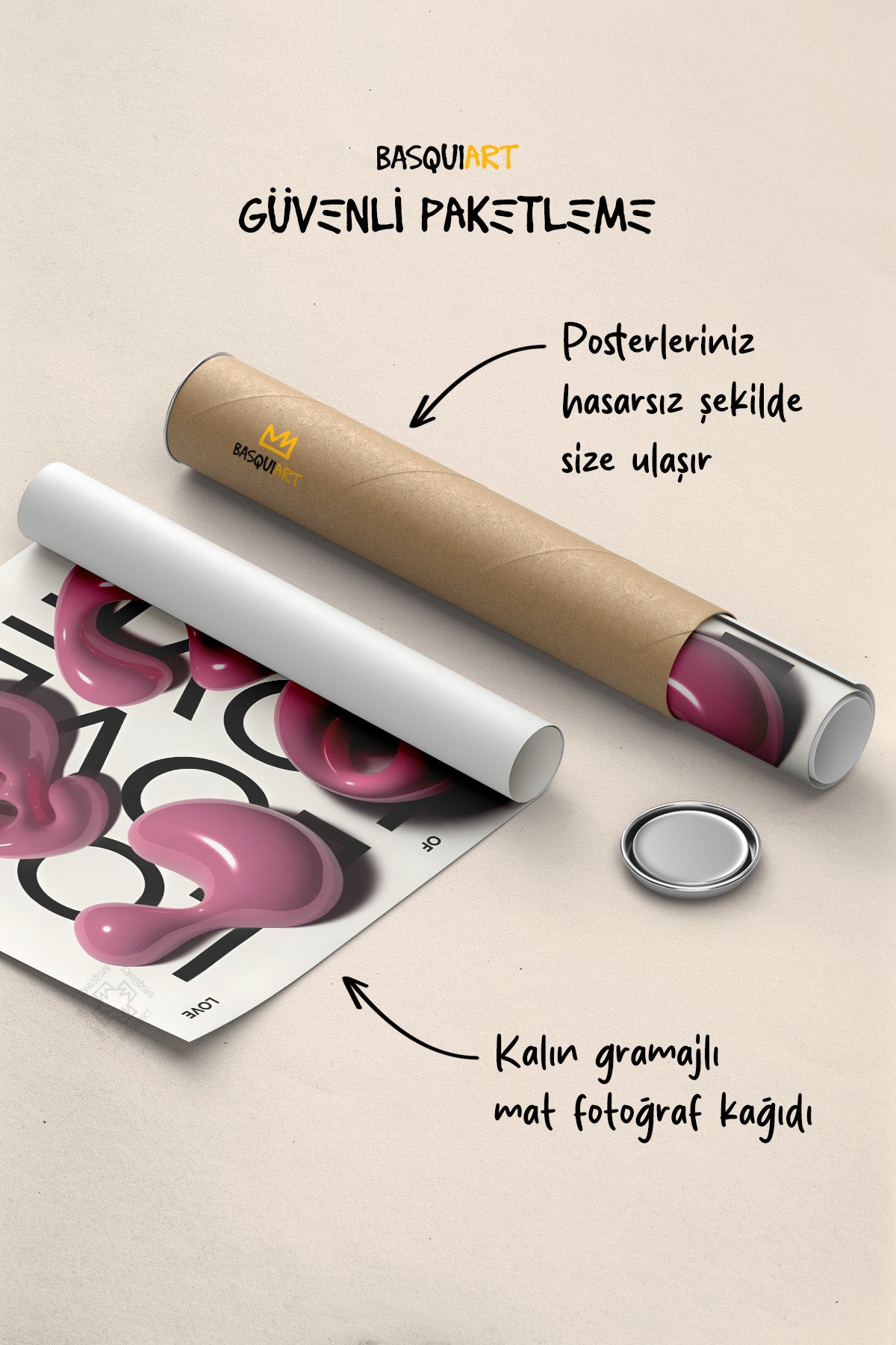 Siyah Pembe Kombin 6'lı Poster Seti, Duvar Dekoru No:5