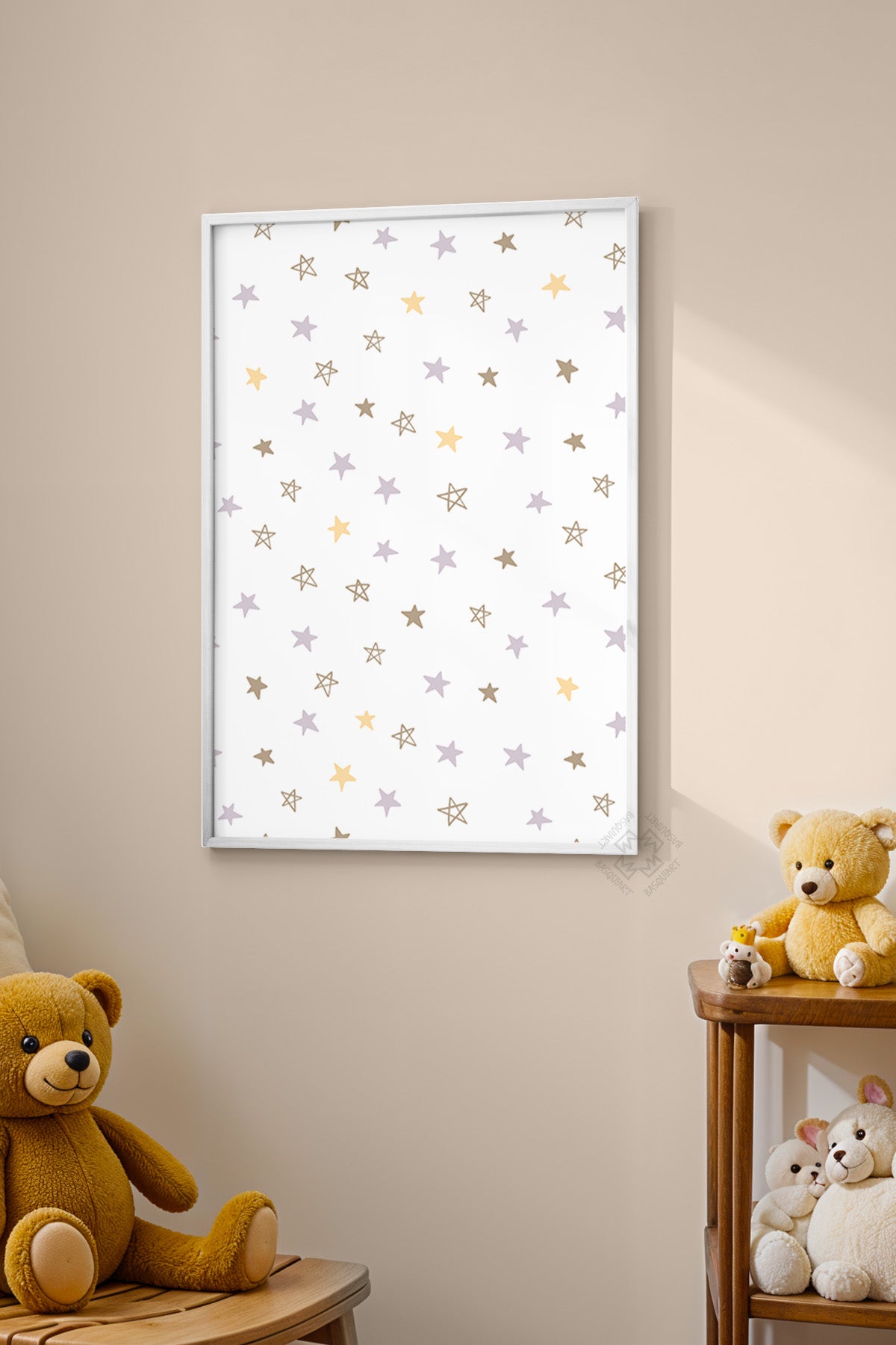 Çocuk Odası, Bebek Odası Beyaz Çerçeveli Poster, Tablo No:26